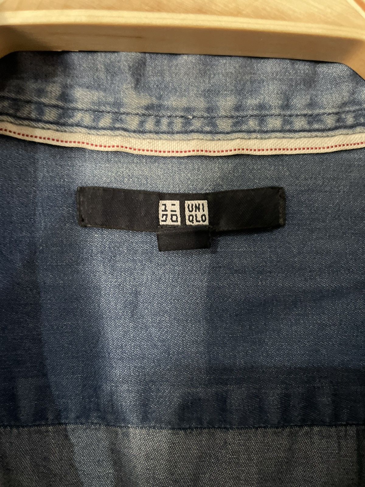 Japanese Brand × Uniqlo Uniqlo Vintage Denim Flannel Shirt Size US L / EU 52-54 / 3 - 10 Thumbnail