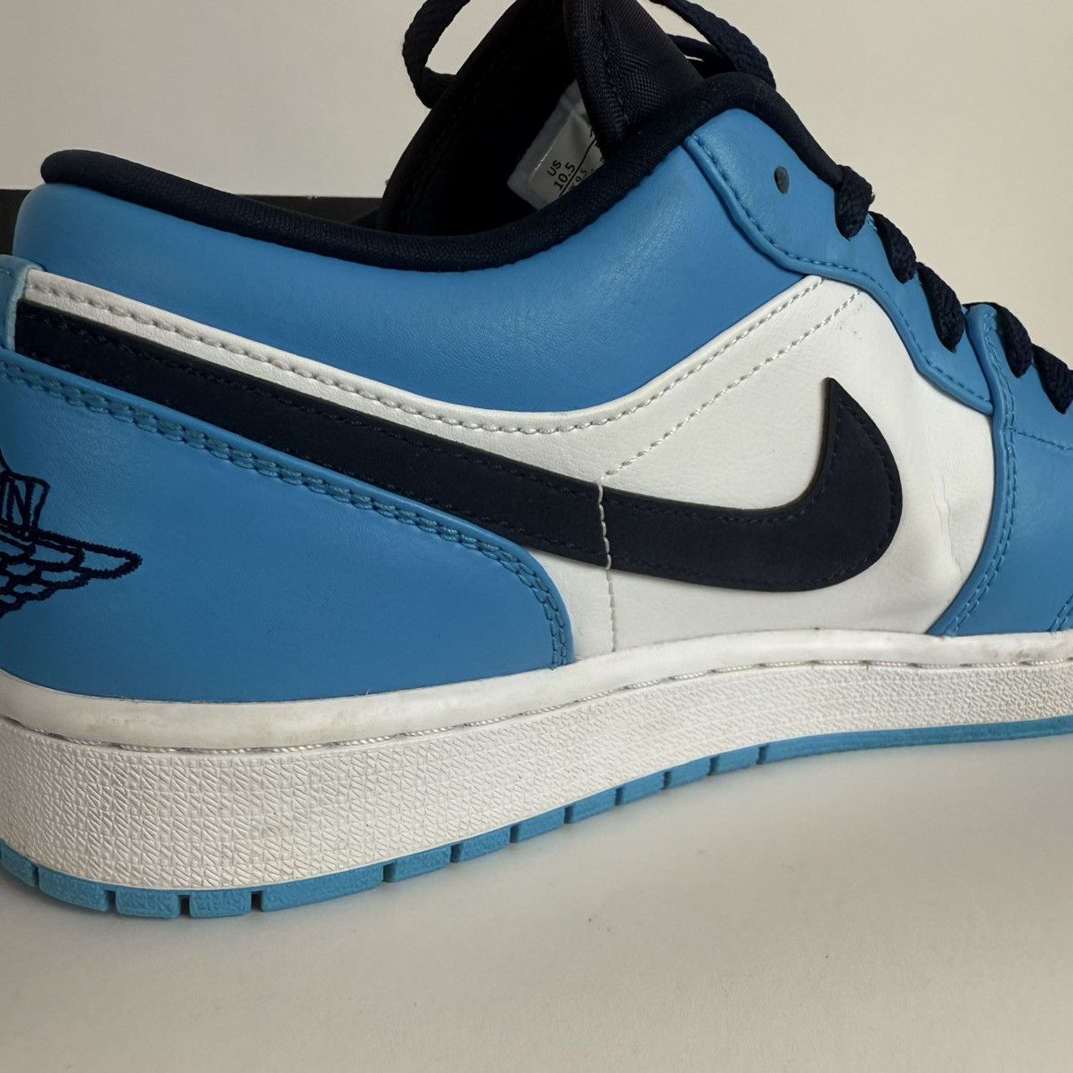 Jordan Brand × Nike Size 10.5-Jordan 1 Low UNC 2021 University Blue/ White. Size US 10.5 / EU 43-44 - 7 Thumbnail