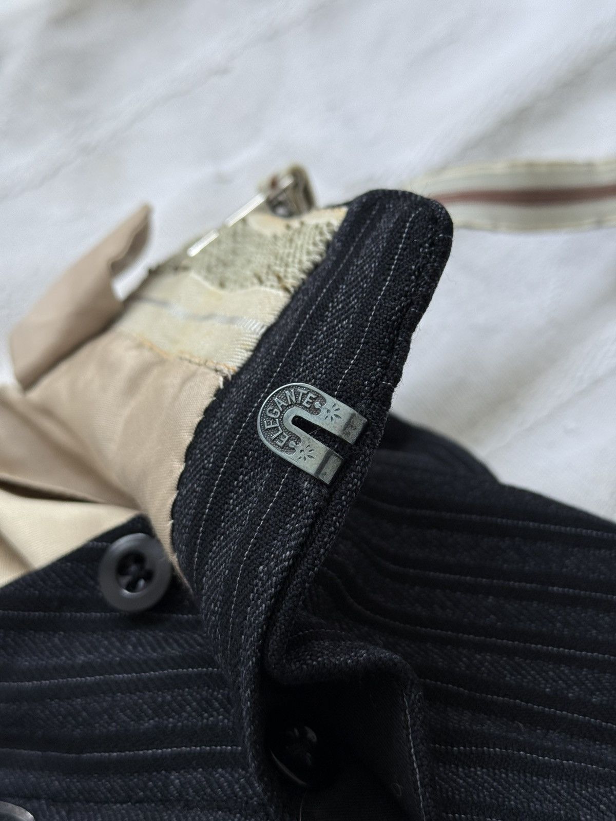 Vintage Antique 1940s European Side Buckles Trousers Pants Size US 32 / EU 48 - 7 Thumbnail