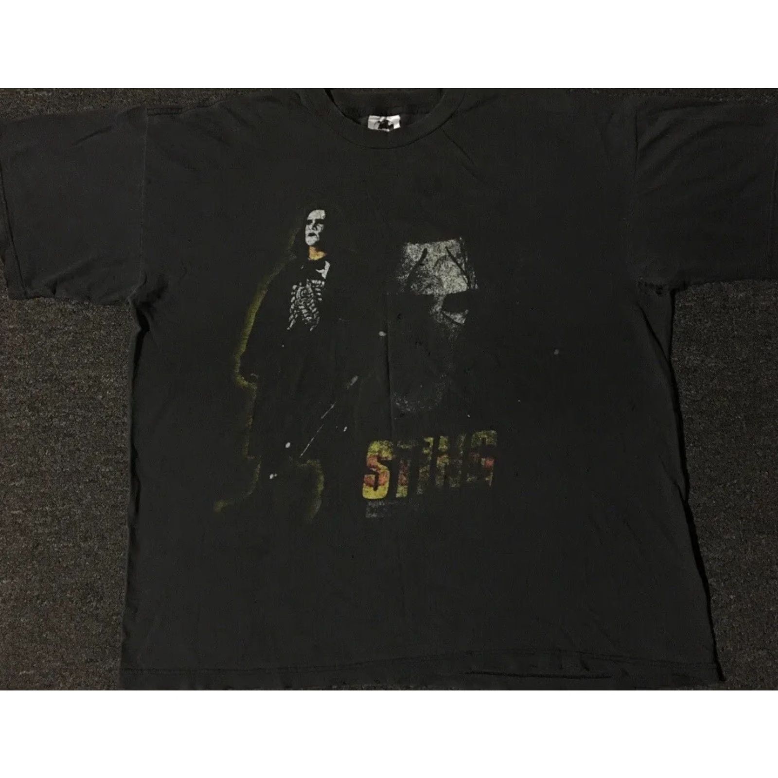 Thrasher VINTAGE NWO Sting Scorpion Thrashed Faded Distressed Shirt XL Black Shirt Mens 90s Grunge WWE WWF Size US XL / EU 56 / 4 - 2 Thumbnail