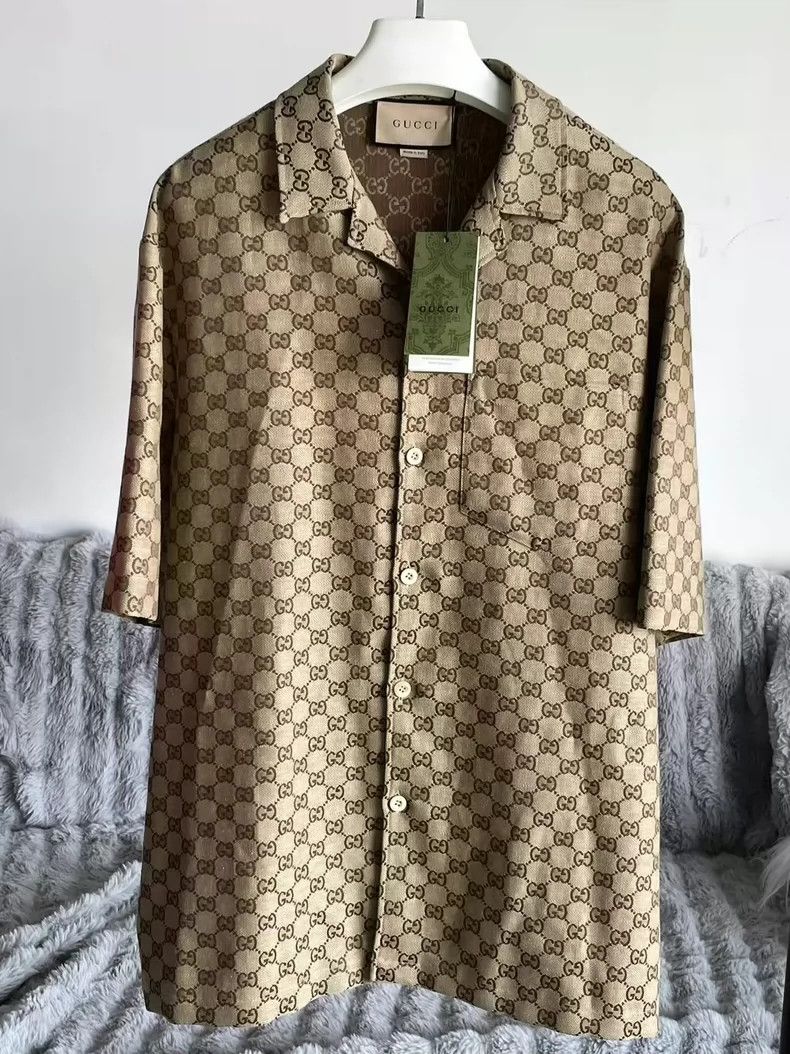 Gucci Gucci Ss23 new style lapel full print old flower logo short Size US M / EU 48-50 / 2 - 1 Thumbnail