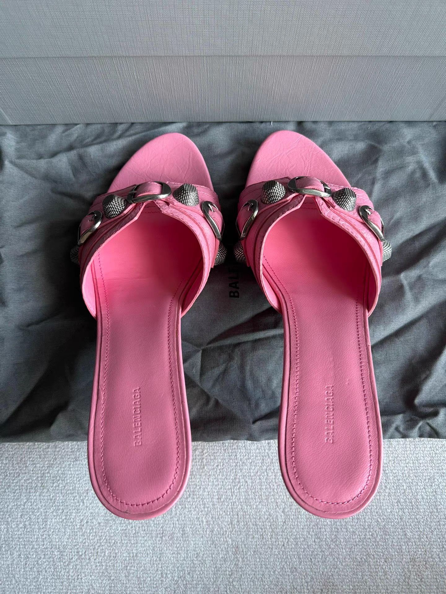 Balenciaga Balenciaga Pink Cagole Kitten Heel Sandals K6 Size US 7 / IT 37 - 6 Thumbnail