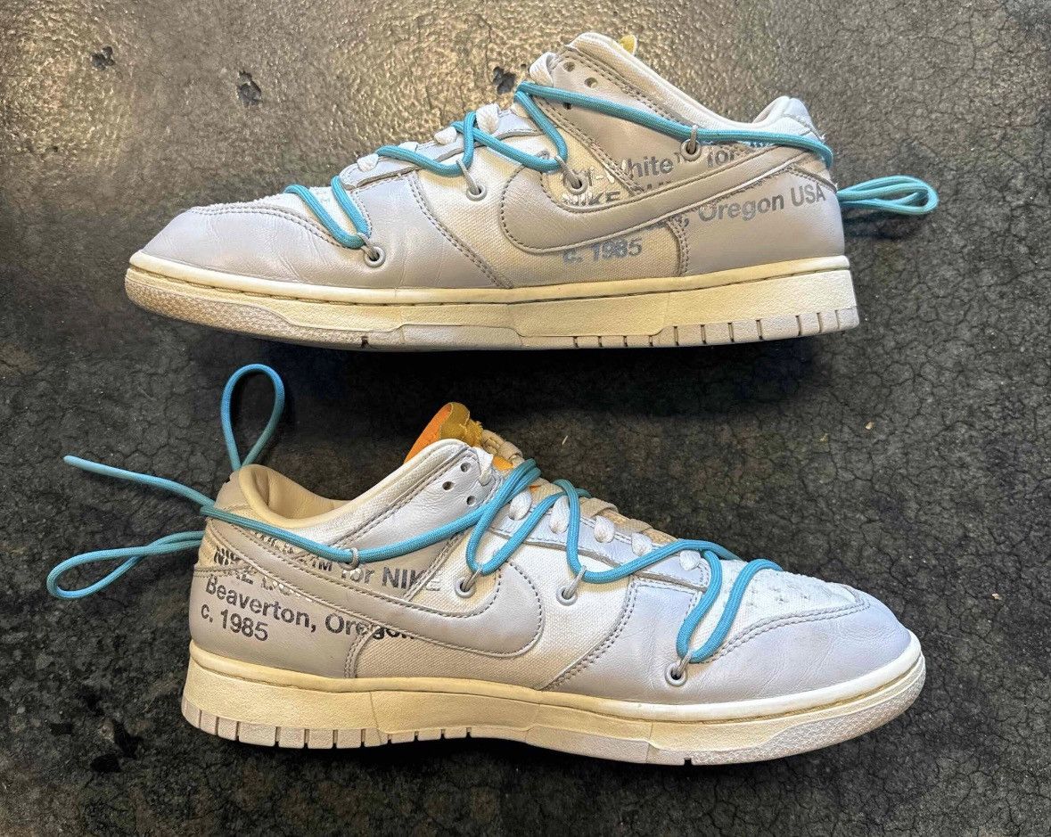 Nike × Off-White Dunk Low Off-White Lot 02/50 Size US 9.5 / EU 42-43 - 2 Thumbnail