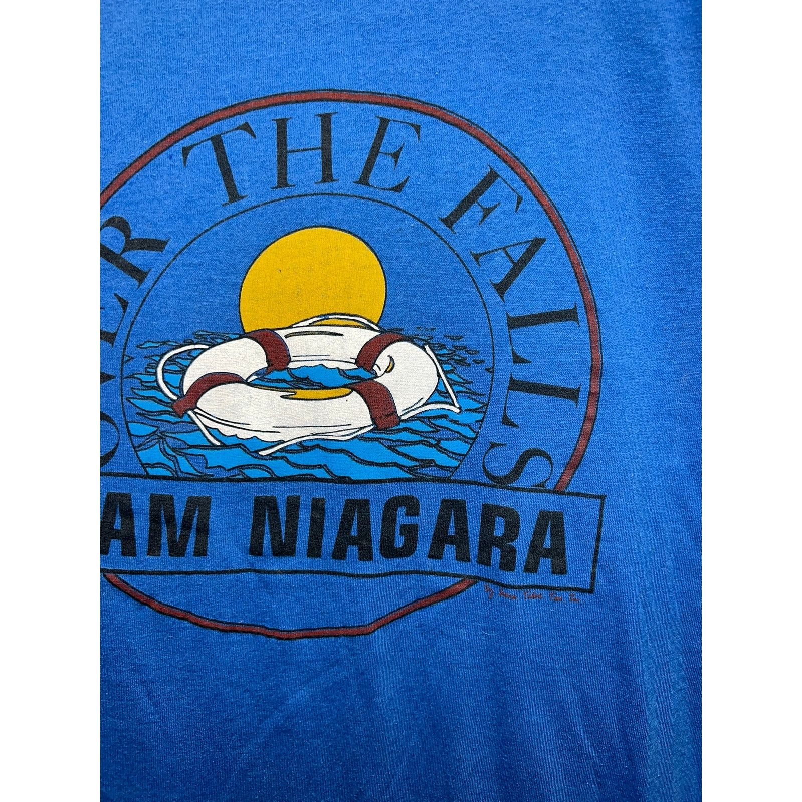 Vintage Vintage Niagara Falls Shirt Over The Falls Team Blue Tee 90s Size US M / EU 48-50 / 2 - 5 Thumbnail