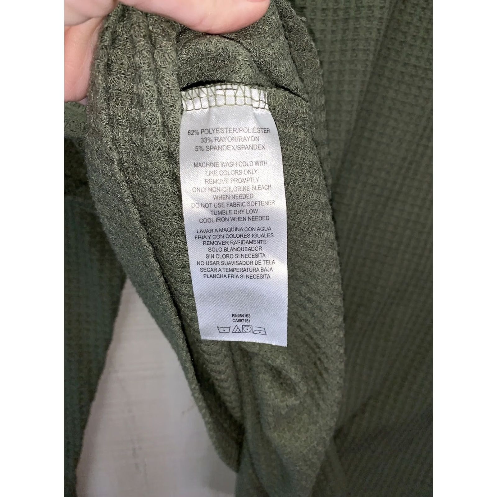 Calvin Klein VINTAGE Calvin Klein Jeans Green Waffle Print Hoodie Women M-3852 Size M / US 6-8 / IT 42-44 - 8 Thumbnail