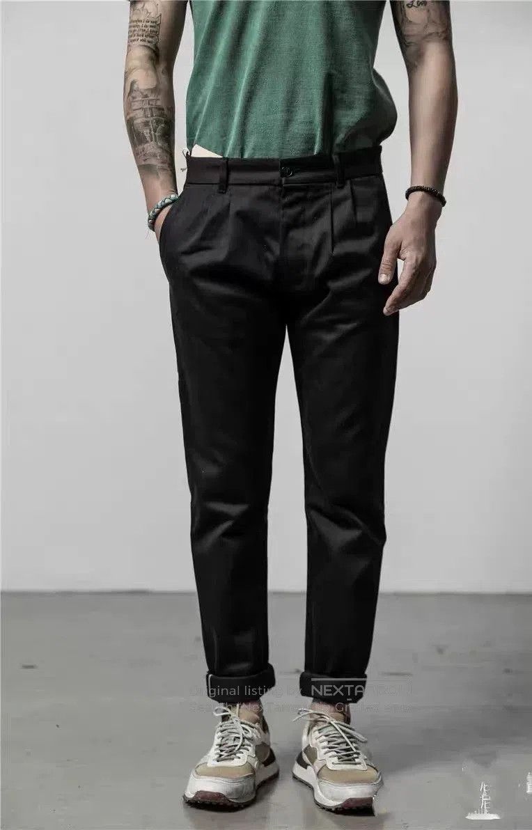 Japanese Brand Fortela Italian Selvedge Black Casual Pants. Size US 32 / EU 48 - 9 Thumbnail