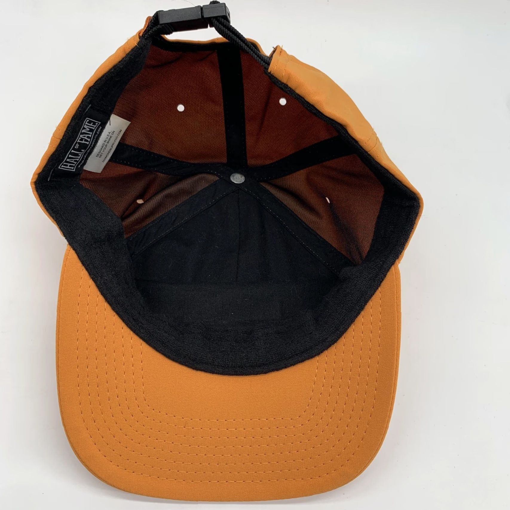 Logo 7 Hall of Fame Hat Mens Orange One Size Adjustable Strap Back Logo 2nd Sucks Baseball Cap Size ONE SIZE - 6 Thumbnail