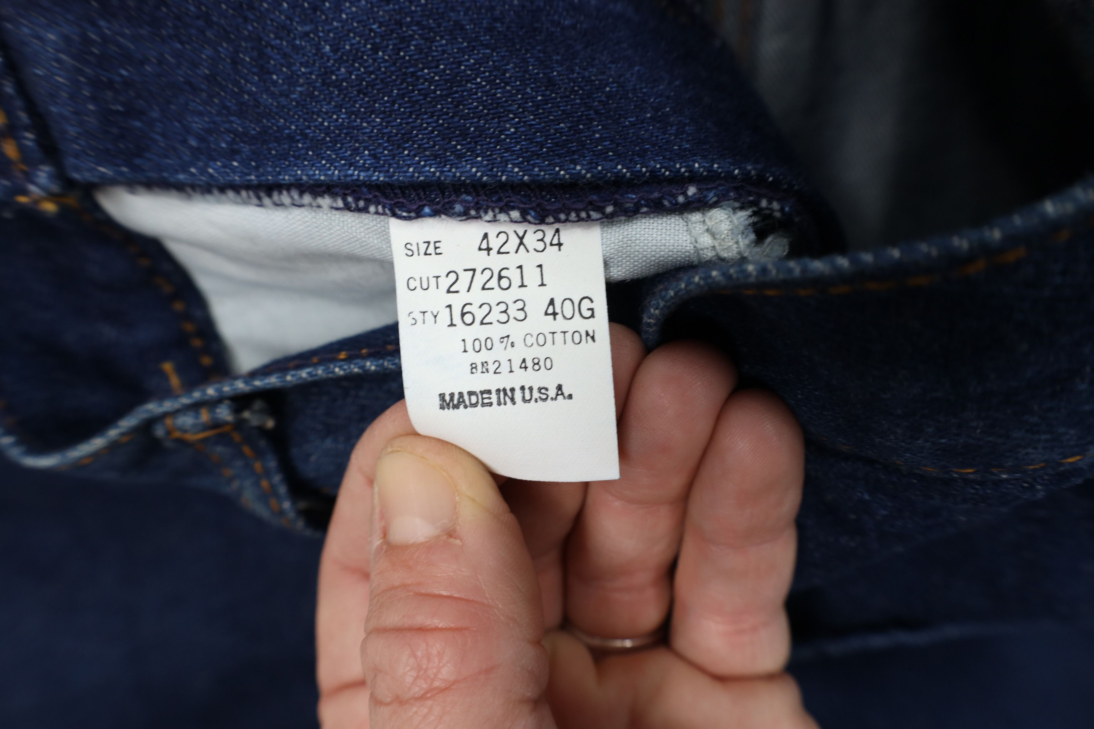 Vintage Deadstock Vintage 90s Streetwear Fit Denim Jeans Blue USA Size US 42 / EU 58 - 8 Thumbnail