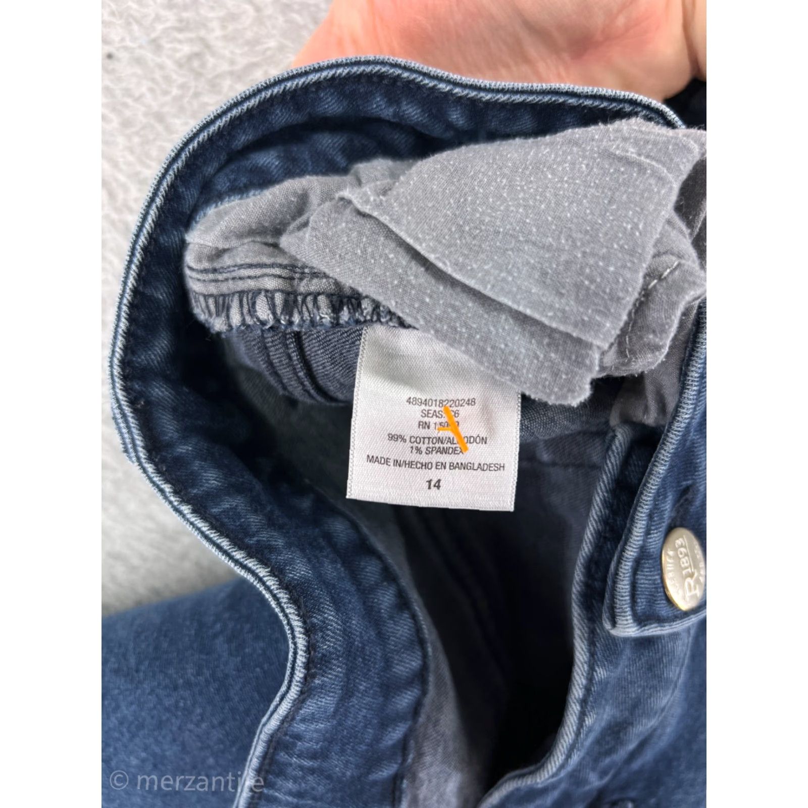 CO Roebuck and Co Jeans Womens 14 Blue Denim Bootcut Cotton Stretch Western Size 36" / US 14 / IT 50 - 5 Thumbnail