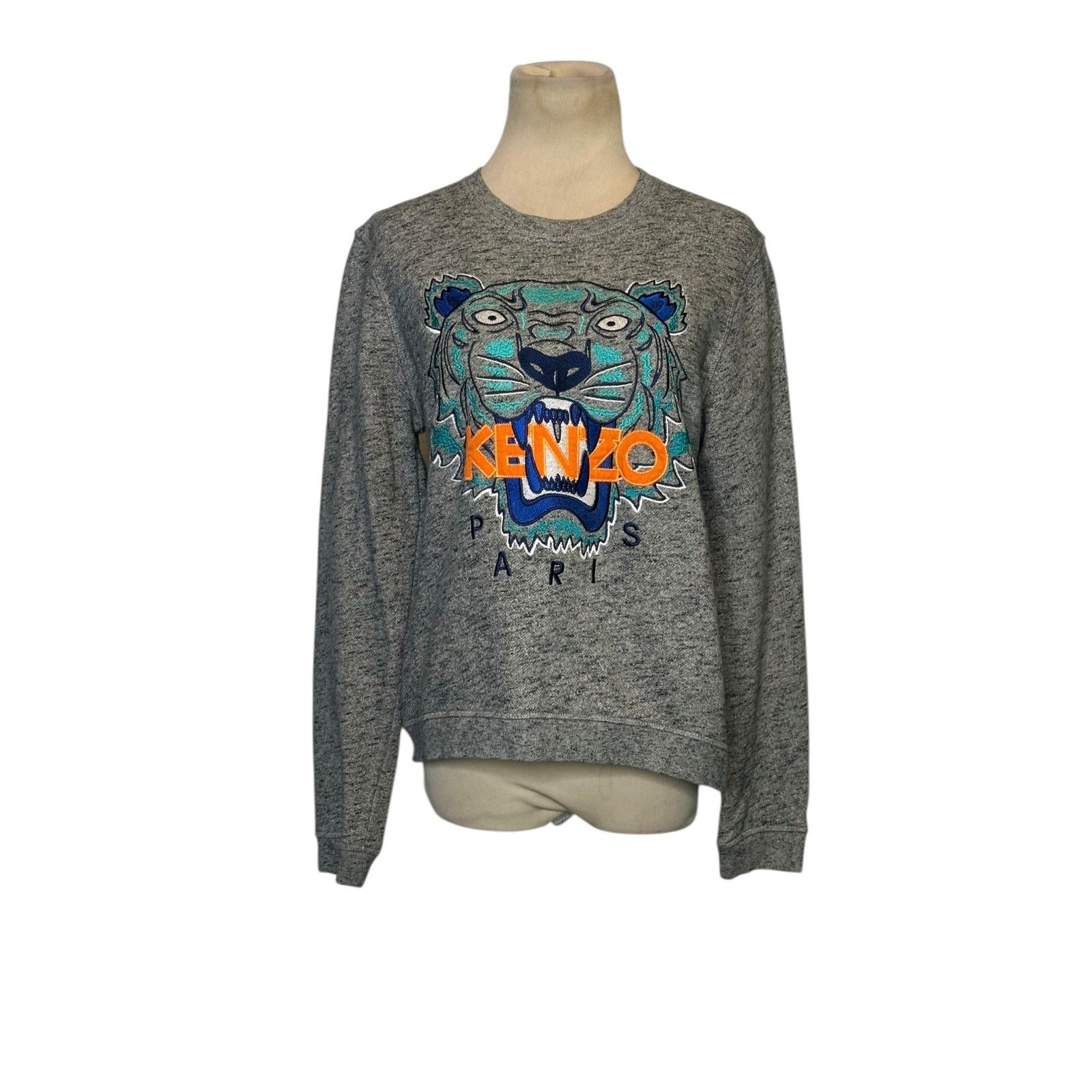 Kenzo KENZO Blue Tiger Logo Embroidery Sweatshirt Size Large Size L / US 10 / IT 46 - 15 Thumbnail
