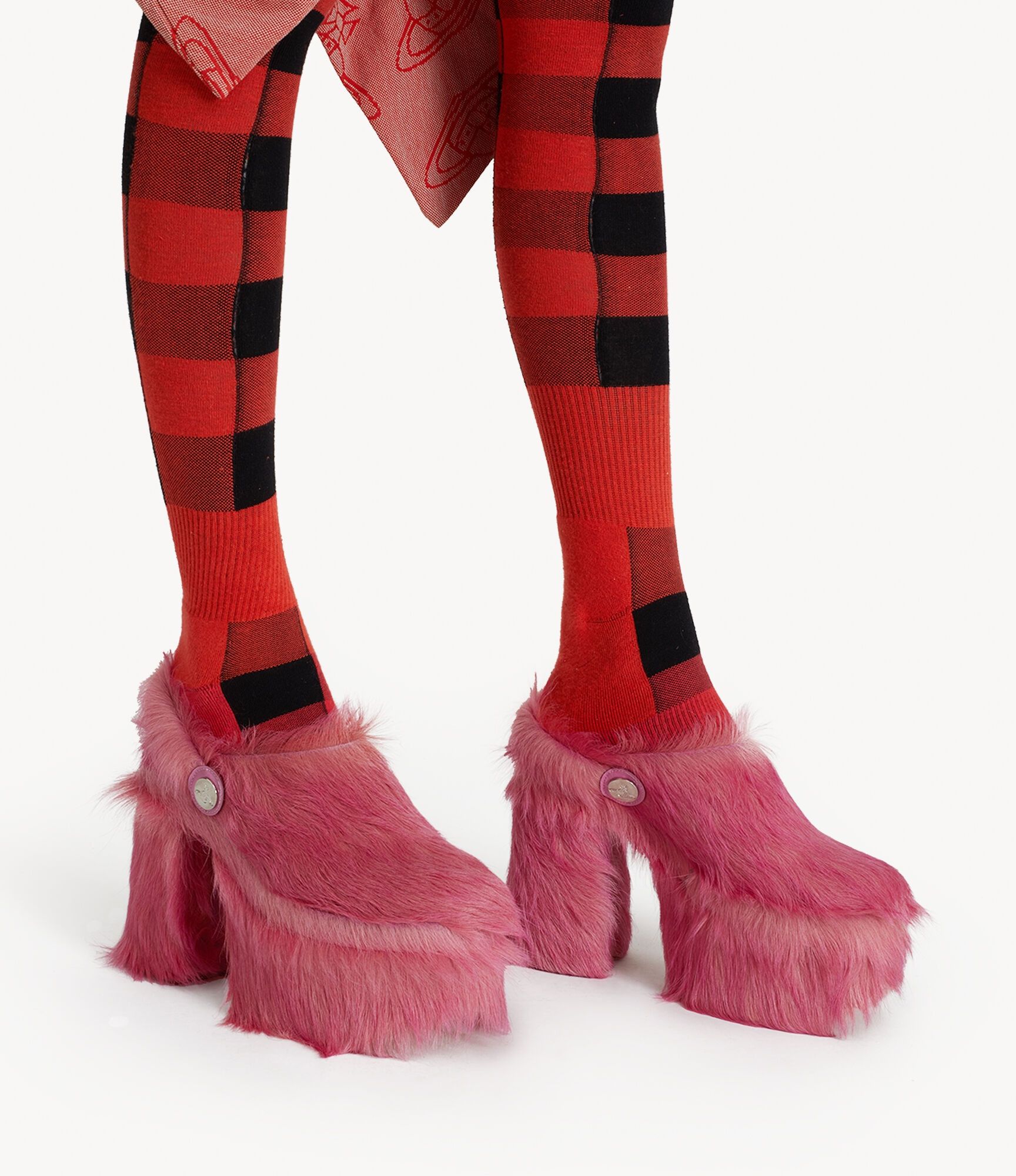 Vivienne Westwood o1f1d3z0825 Calf Hair Platform Clogs in Pink