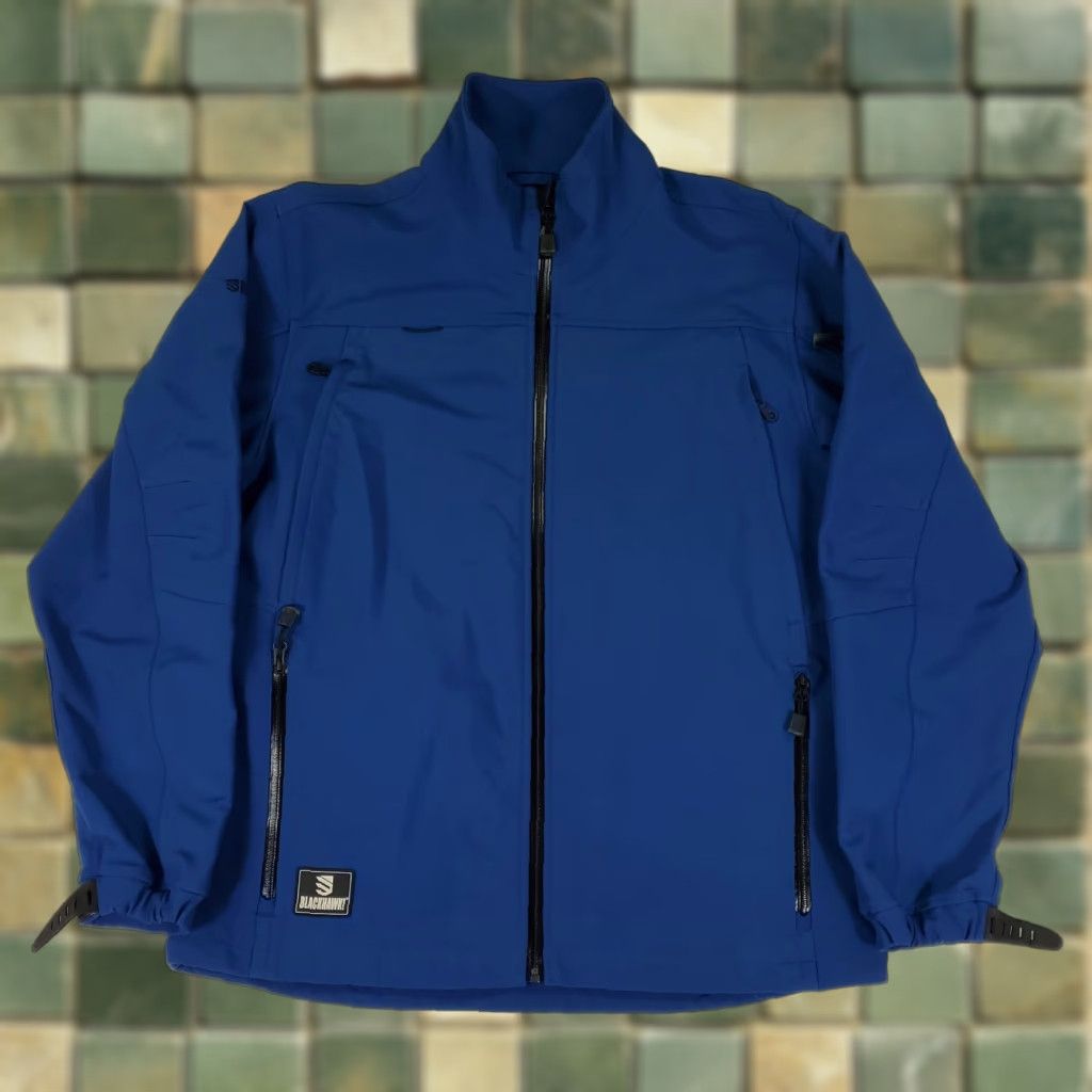 Vintage BLACKHAWK! Tac Lite Softshell Jacket Windbreaker Admiral Blue Mens L Blue Windbreaker Softshell Jacket Size US L / EU 52-54 / 3 - 1 Thumbnail