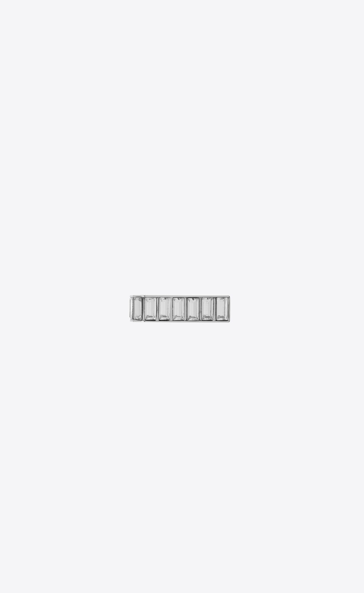 Saint Laurent Paris o1smrcs1224 Size: 06 / Rhinestone Baguette Cocktail Ring Size ONE SIZE - 2 Thumbnail