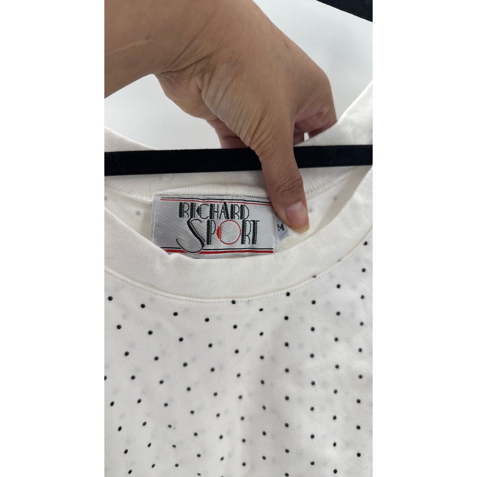 Vintage Vintage Richard Sport white polka dot cropped top size M Size M / US 6-8 / IT 42-44 - 4 Thumbnail