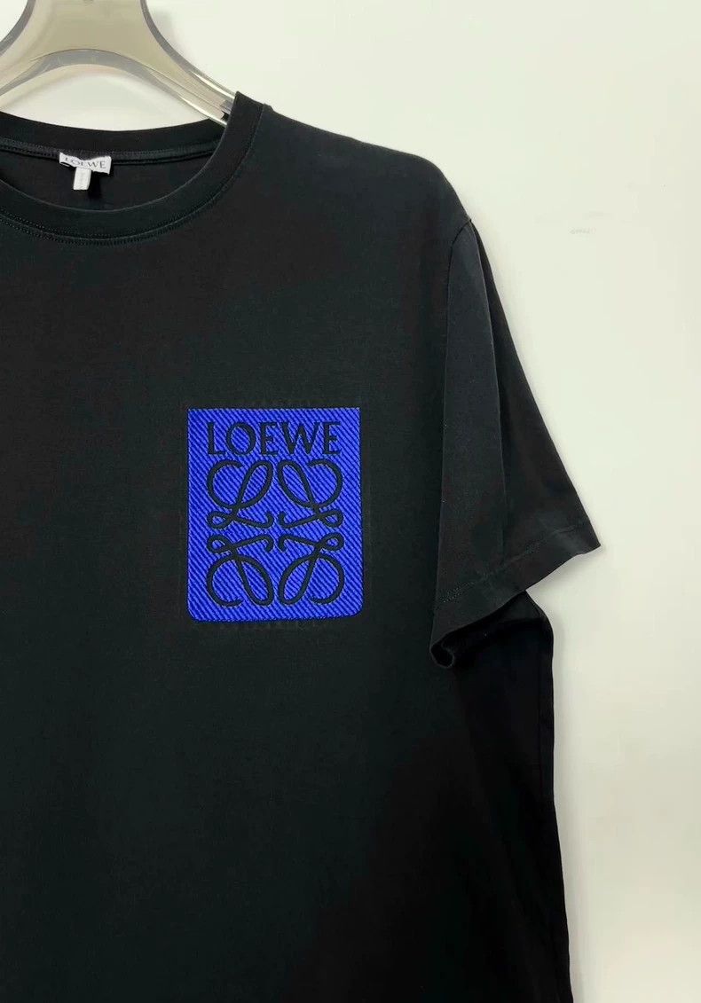 Loewe LOEWE Pocket Embroidered Logo Blue and Black T-Shirt 24ss Size US M / EU 48-50 / 2 - 5 Thumbnail