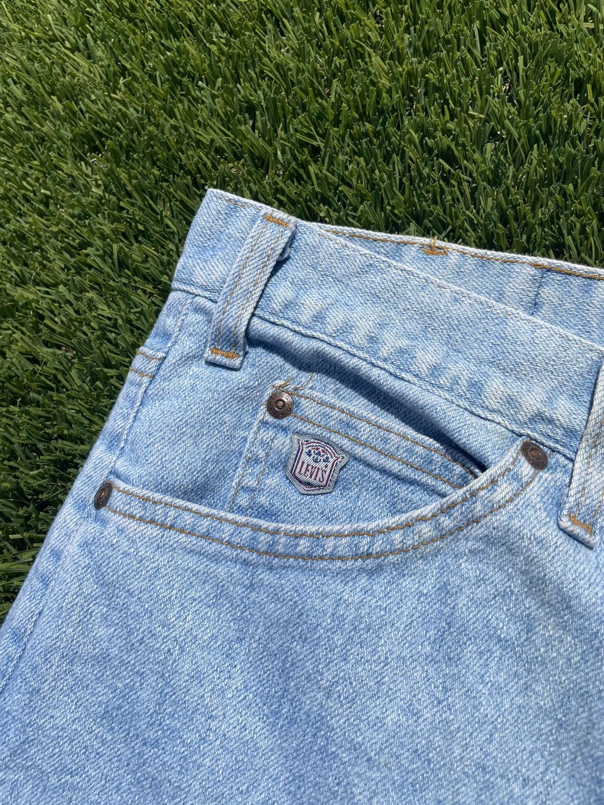 Levi's Vintage Clothing Vintage 80s Levi’s silver metal jeans Size US 37 - 6 Thumbnail