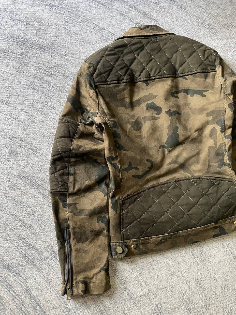 Zara Zara Man Camouflage Double Collar Biker Jacket Size US S / EU 44-46 / 1 - 7 Thumbnail