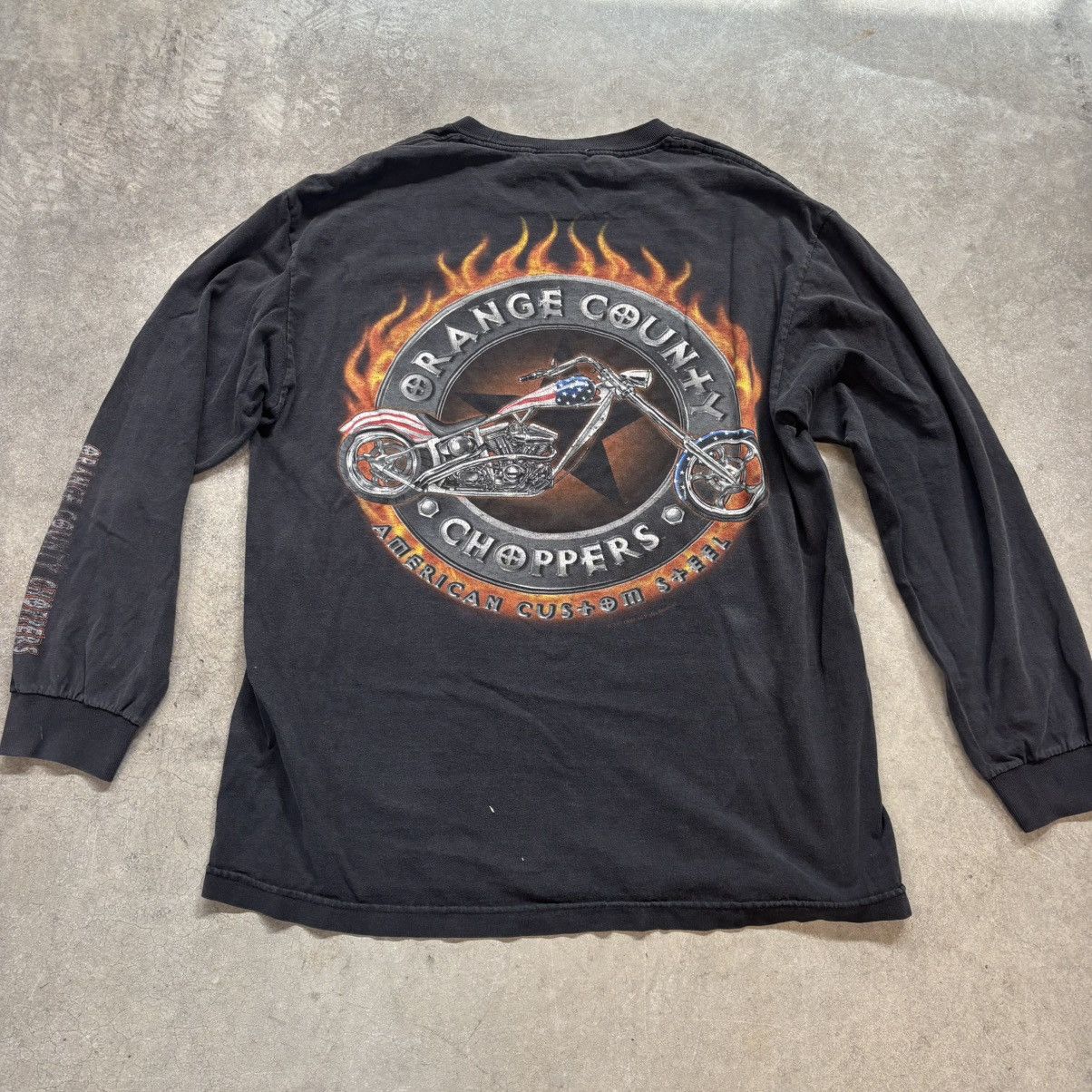 West Coast Choppers Vintage Orange County Choppers Flame Logo Long Sleeve Tee Size US L / EU 52-54 / 3 - 2 Thumbnail