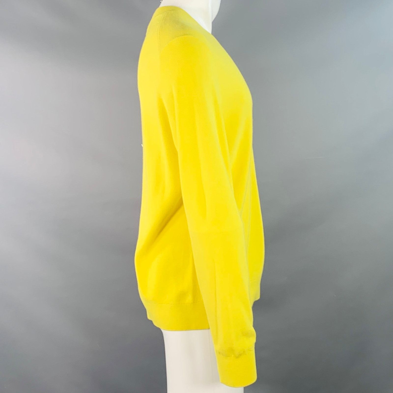 Theory THEORY Size M Yellow Viscose Blend Knit Crew Neck Pullover Size US M / EU 48-50 / 2 - 2 Thumbnail