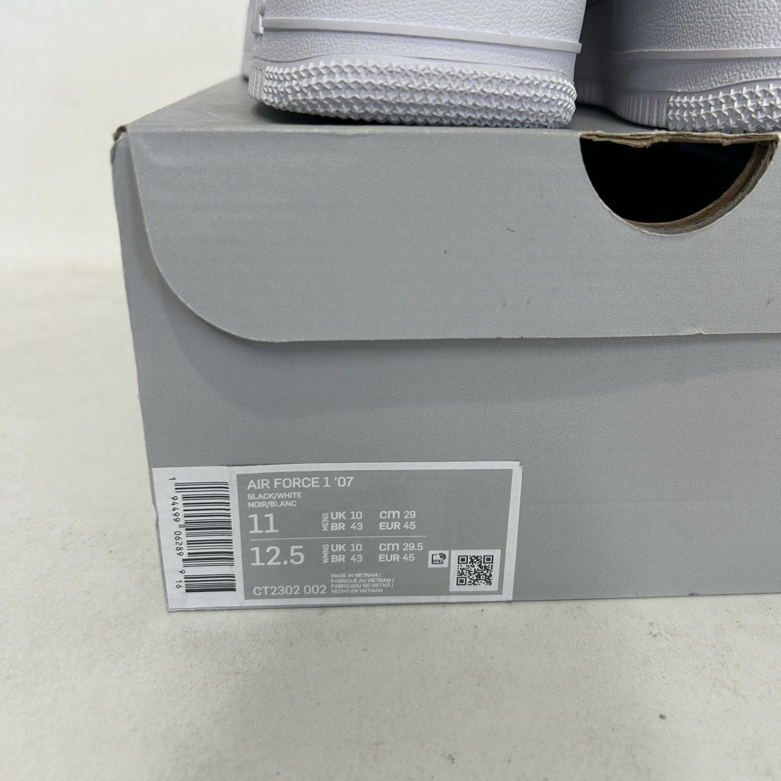 Nike Nike Air Force 1 '07 Shoes “Black White” CT2302-002 Size US 11 / EU 44 - 5 Thumbnail