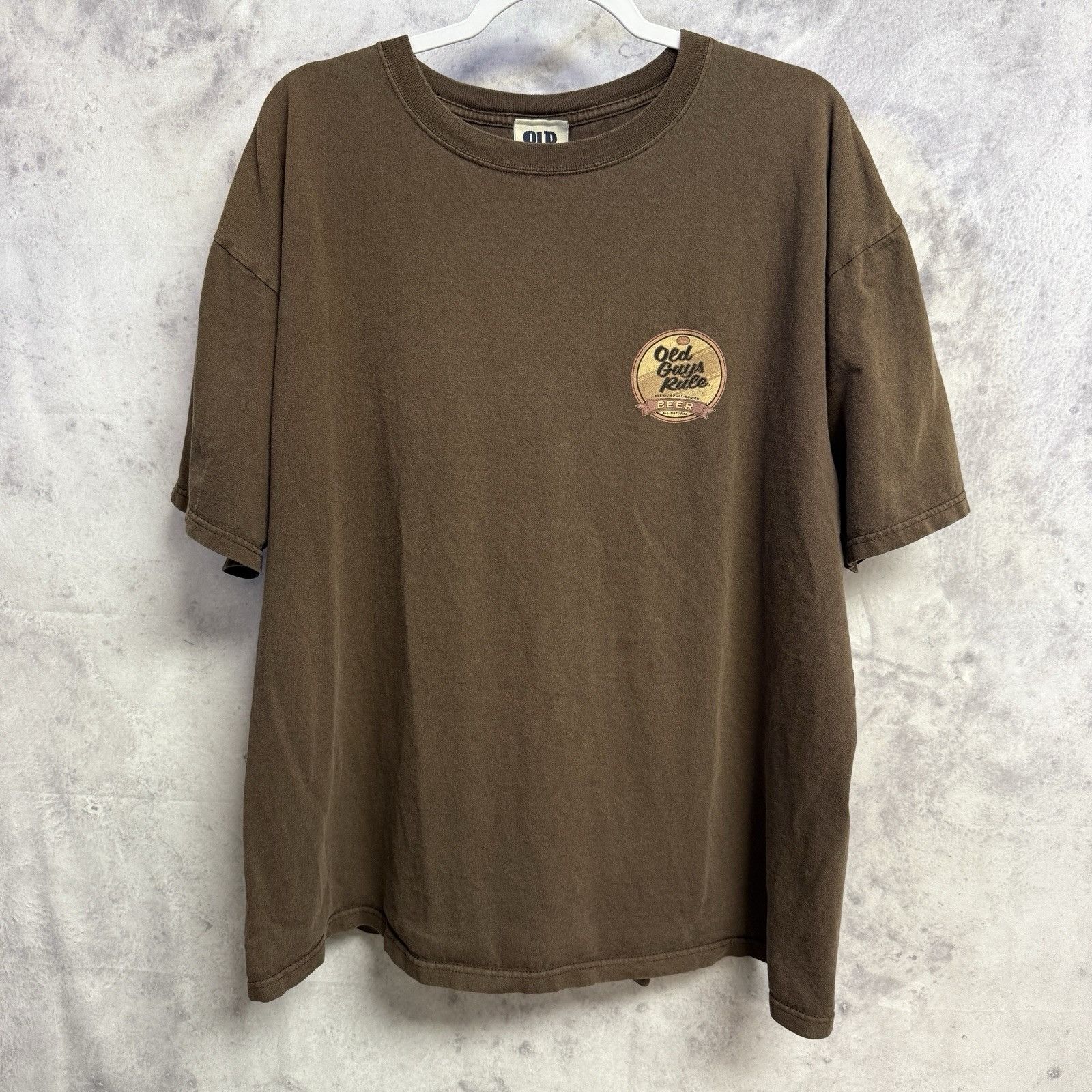 Vintage Vintage Old Guys Rule Beer T Shirt Mens 2XL Brown Short Slee Size US XXL / EU 58 / 5 - 2 Thumbnail