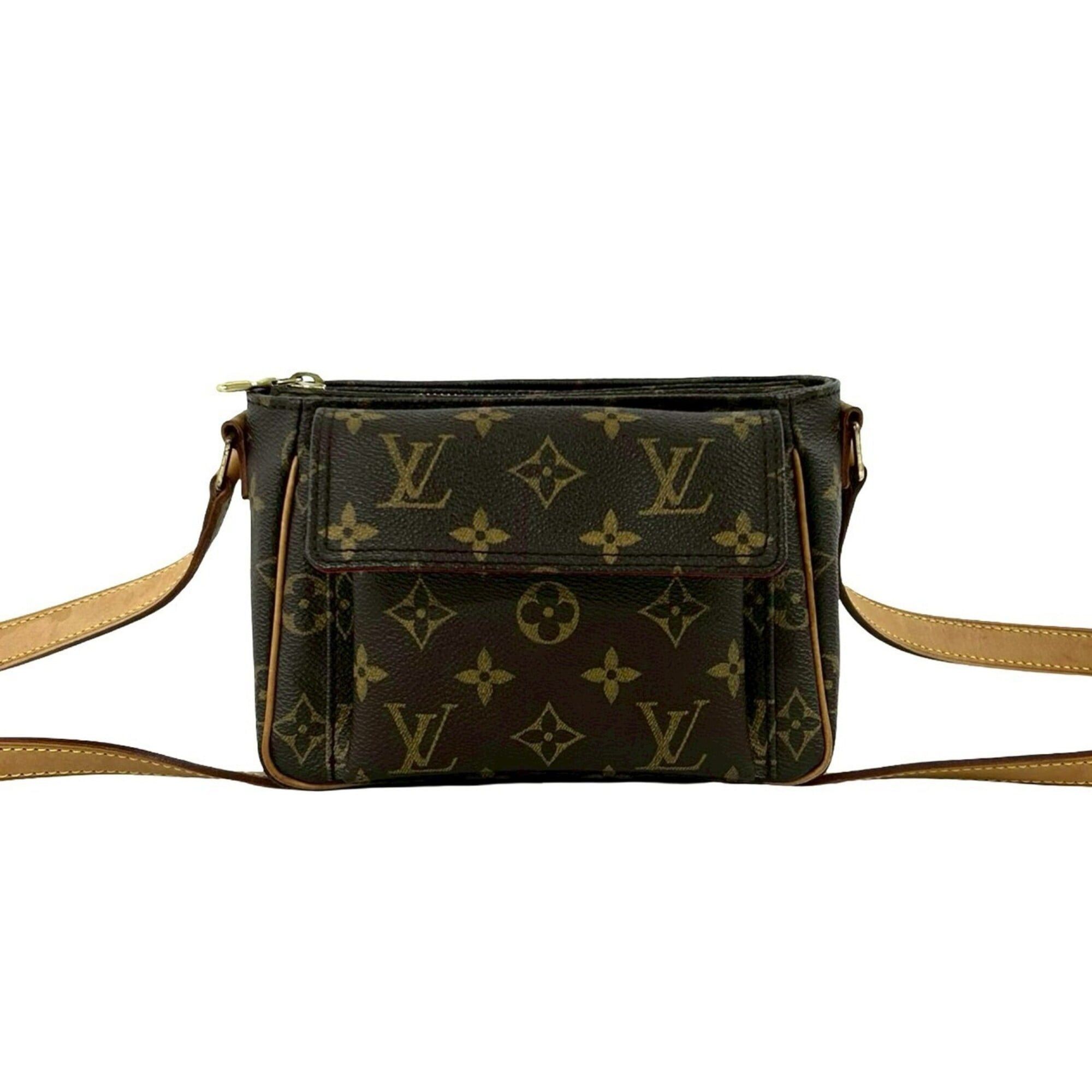 Louis Vuitton LOUIS VUITTON Vintage Vivacite PM Monogram Leather Shoulder Bag/Pochette Brown 18090 Size ONE SIZE - 1 Thumbnail
