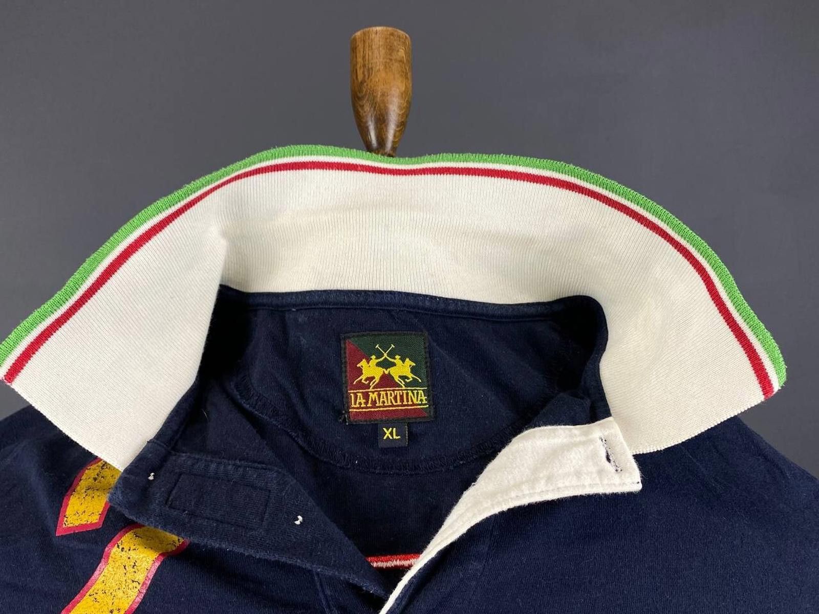 La Martina La Martina Blue Cotton Collared Popover Polo Shirt Size XL Size US XL / EU 56 / 4 - 9 Thumbnail