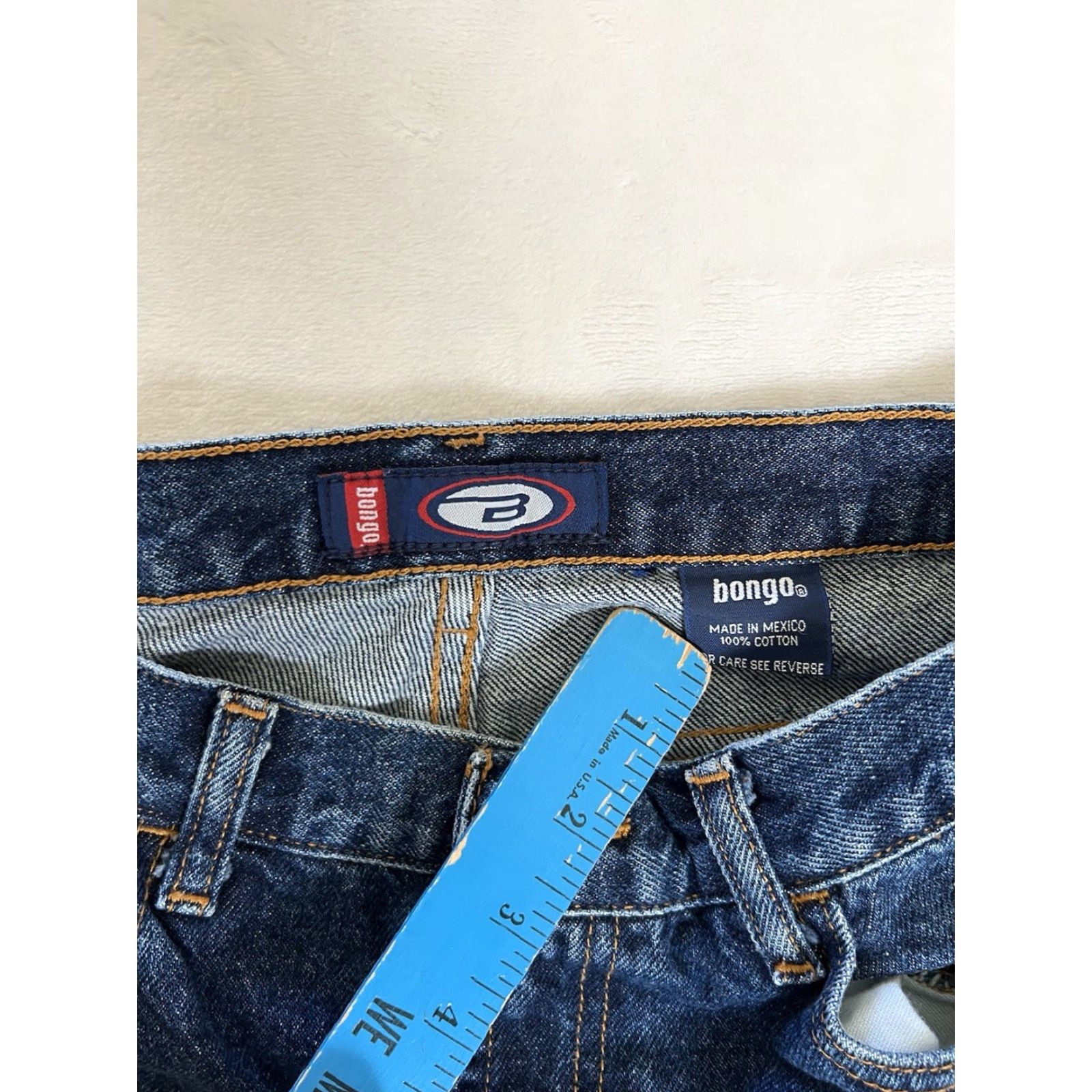 Vintage VINTAGE Bongo Capris Jeans Denim Size 30 Waist 21in Studded Blue Y2K Women Size 30" / US 8 / IT 44 - 4 Thumbnail