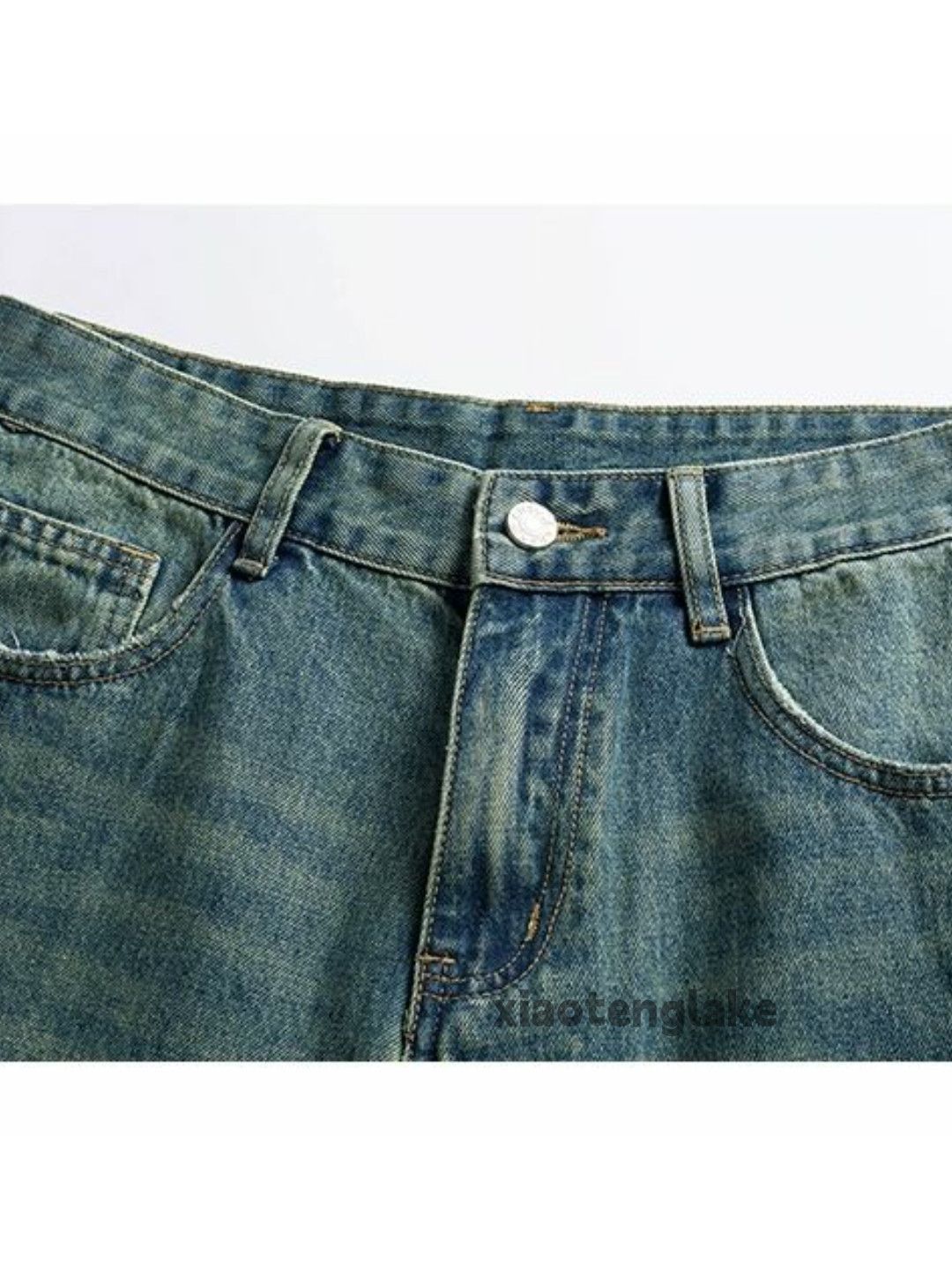 Jean × Vintage washed faded cleanfit yuppie loose baggy jeans Size US 32 / EU 48 - 3 Thumbnail