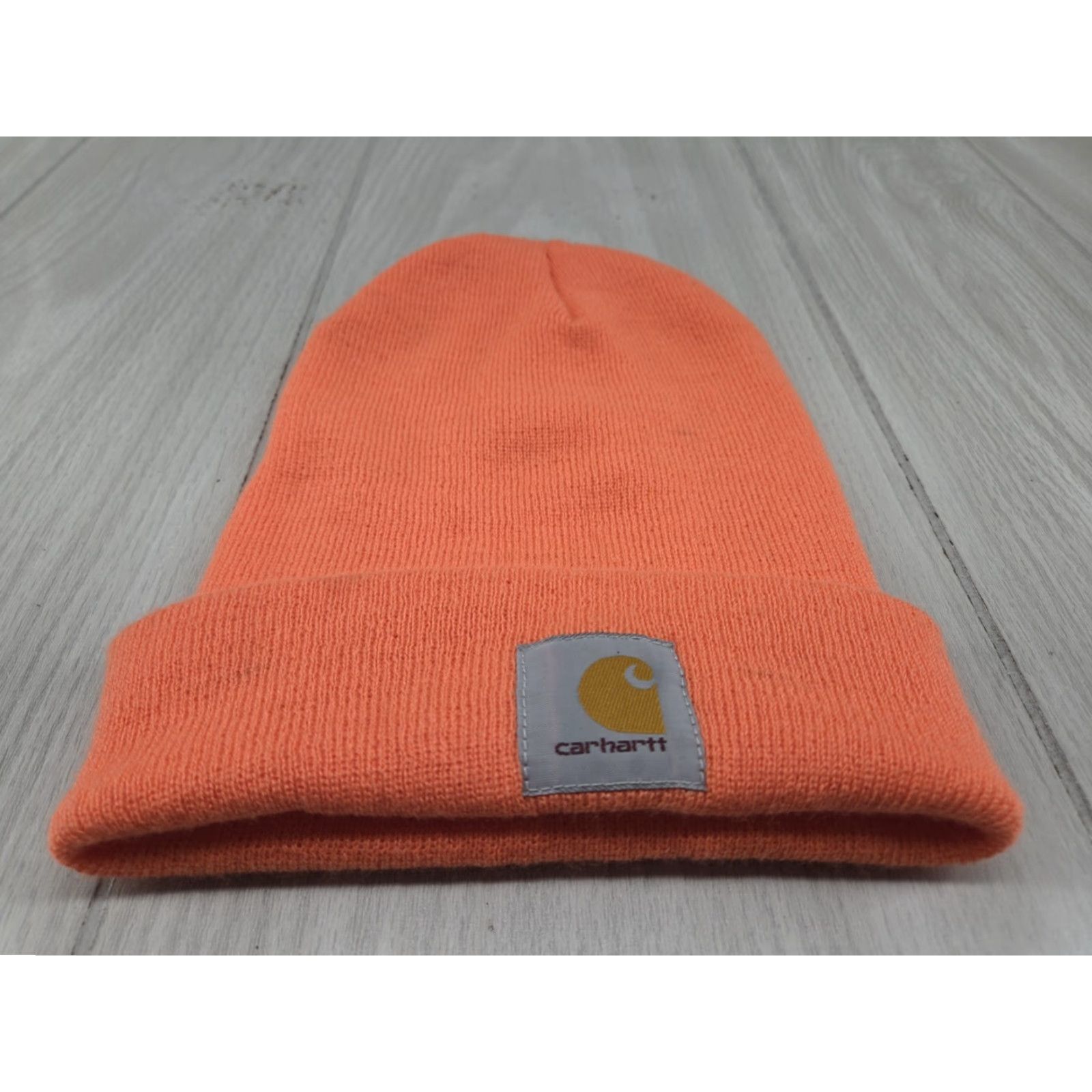 Carhartt Carhartt Beanie Unisex Adults One Size Corral Knit A18 Q48 Pale Orange Cuffed USA - 195836295383 Size ONE SIZE - 2 Thumbnail