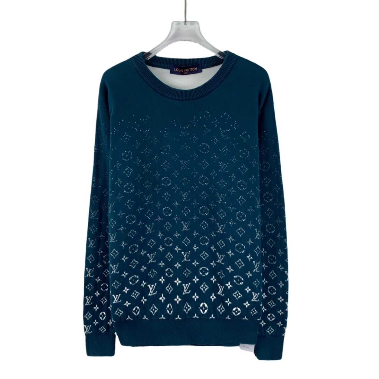 Louis Vuitton Louis Vuitton Deep Blue Logo Embossed Cotton Round-Neck Long Size US S / EU 44-46 / 1 - 1 Thumbnail