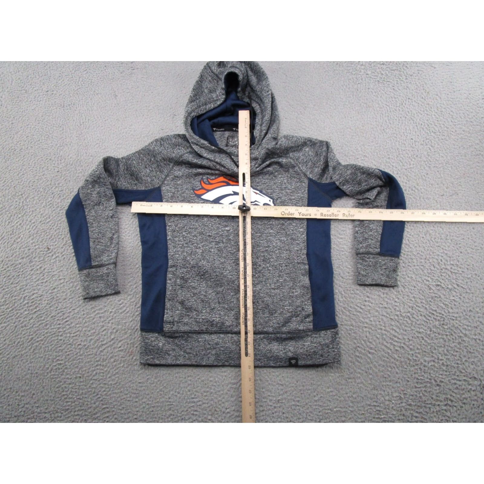 Vintage Fanatics NFL Hoodie Denver Broncos Football Pullover Size S Gray Blue Womens Size S / US 4 / IT 40 - 5 Thumbnail