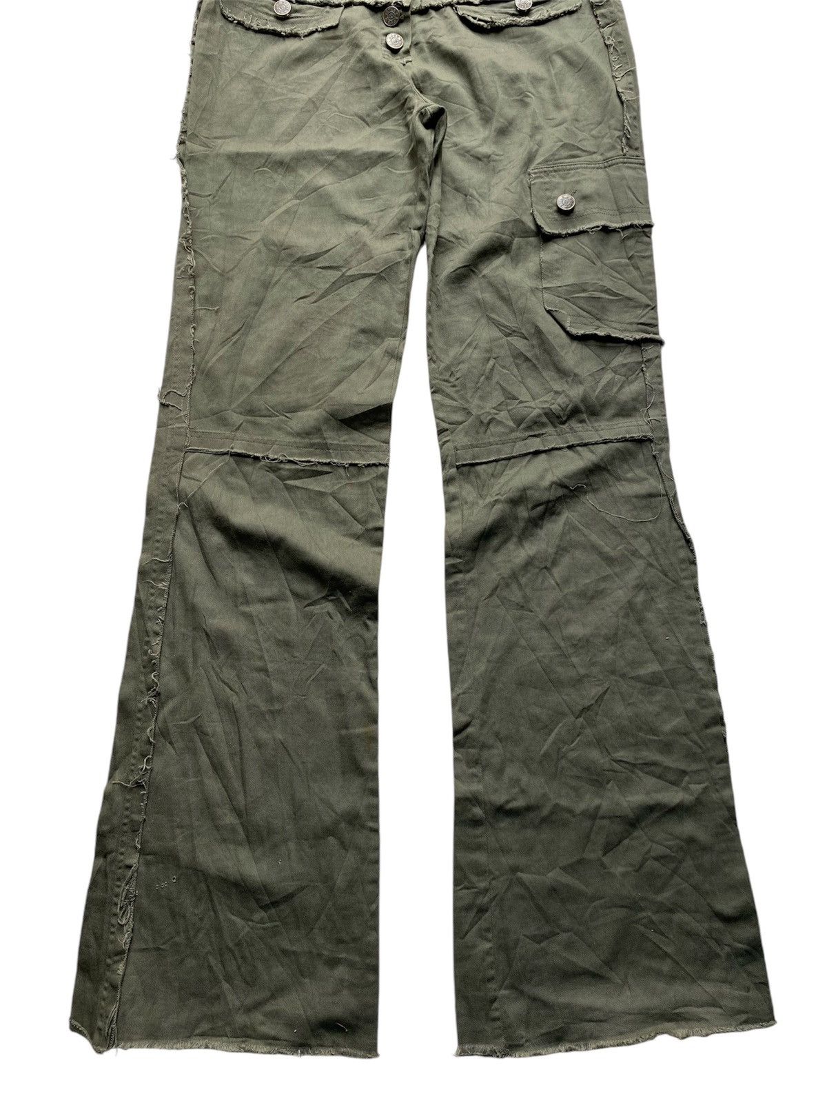 Hysteric Glamour × If Six Was Nine × Japanese Brand Goa style Boop olive green flared cargo pants Size US 28 / EU 44 - 3 Thumbnail