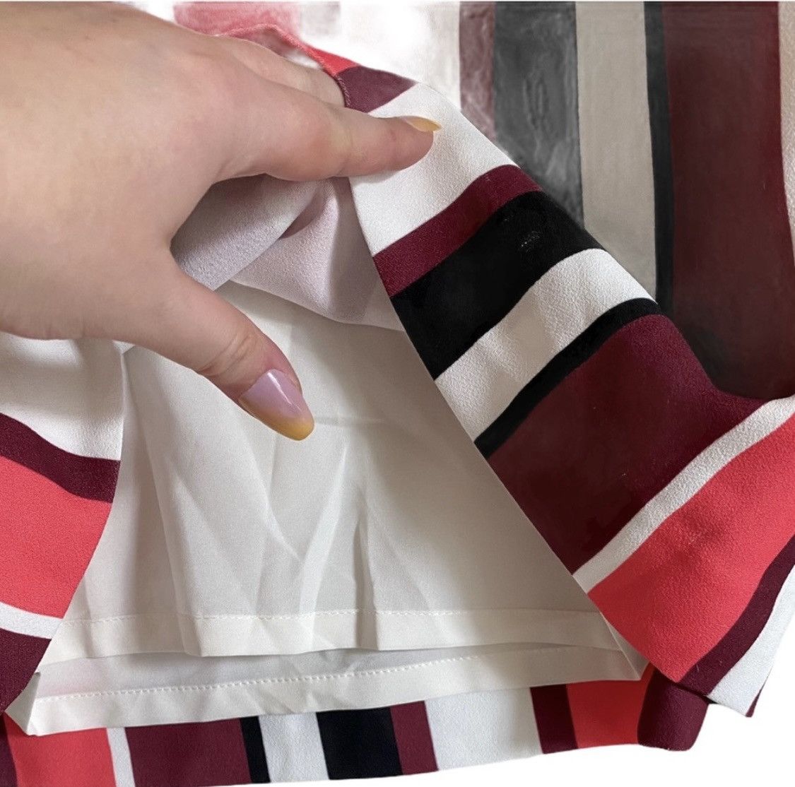 Express EXPRESS STRIPED MINI SKIRT Size 30" / US 8 / IT 44 - 9 Thumbnail