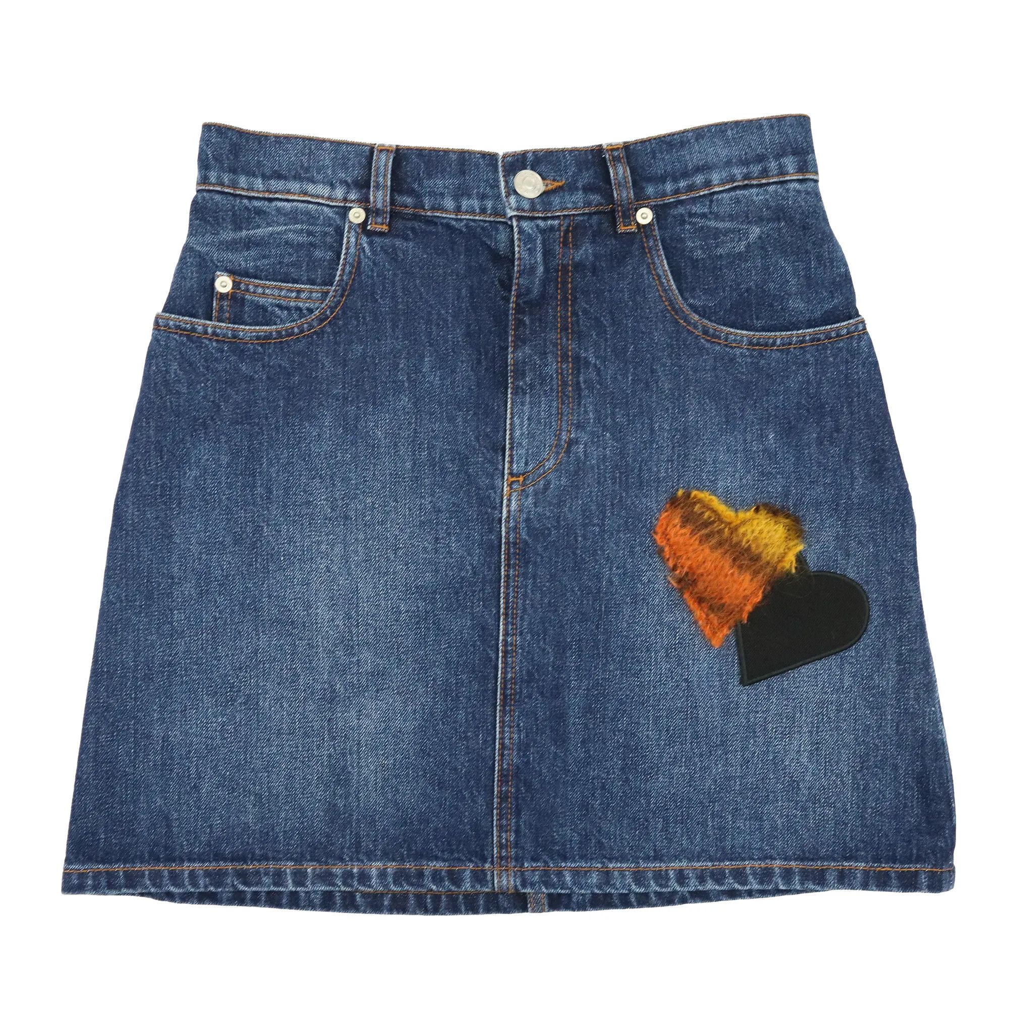 o1y1125 Denim Mini Skirt in Blue