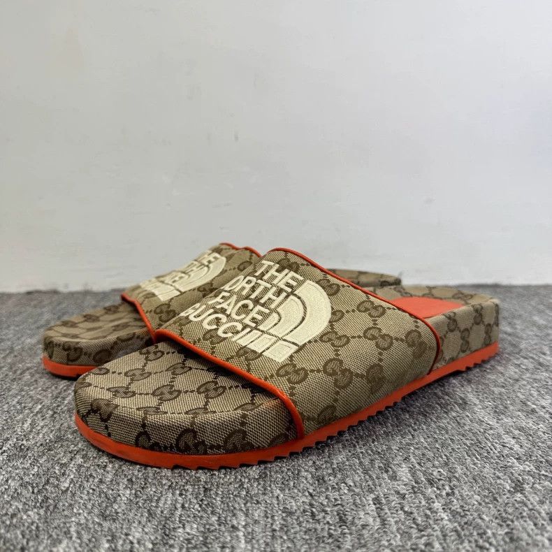 Gucci Gucci TNF collaboration embroidered letter slippers - dmc Size US 10 / EU 43 - 1 Thumbnail