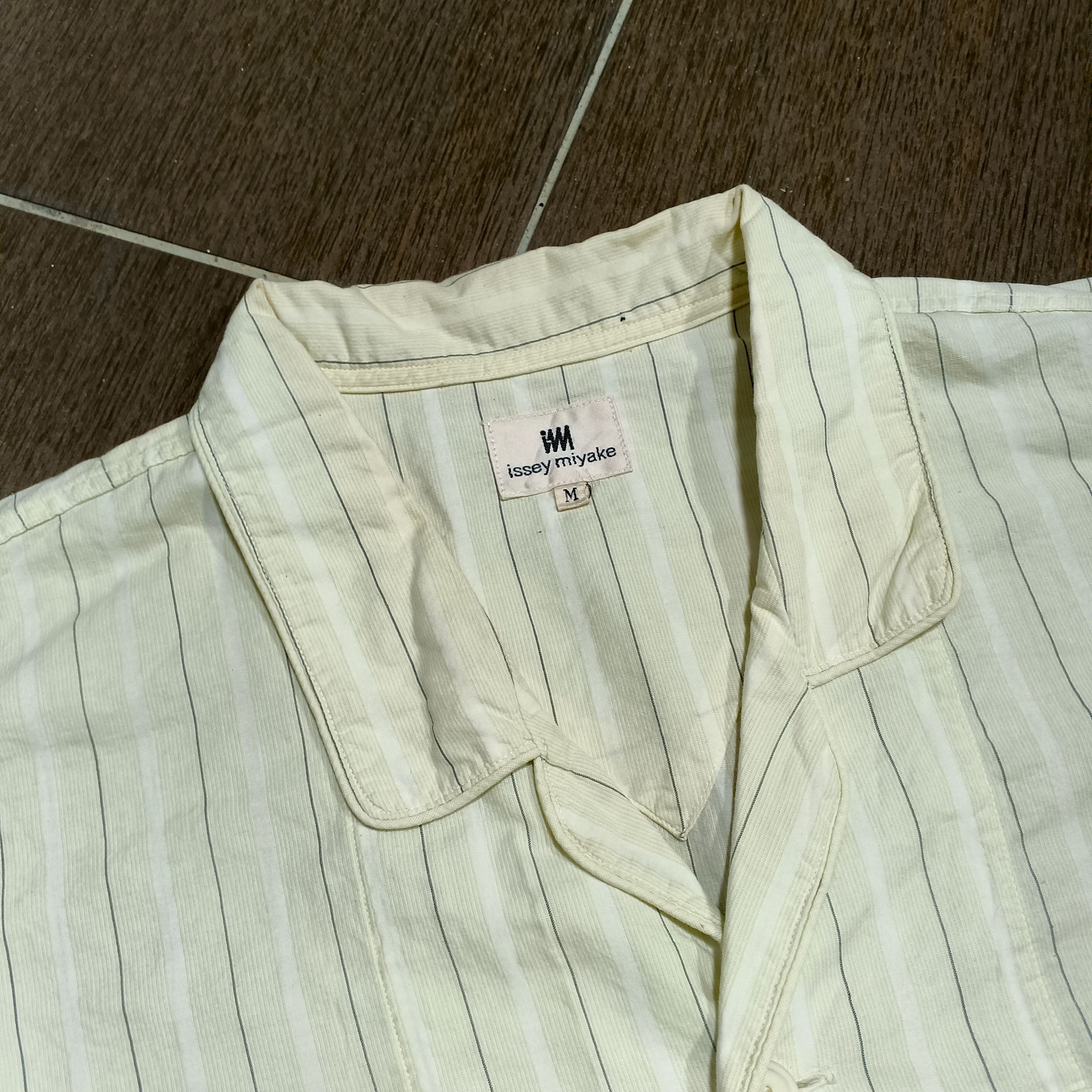 Issey Miyake Vintage Japanese Brand Issey Miyake Linen Blend Stripes Size US M / EU 48-50 / 2 - 6 Thumbnail