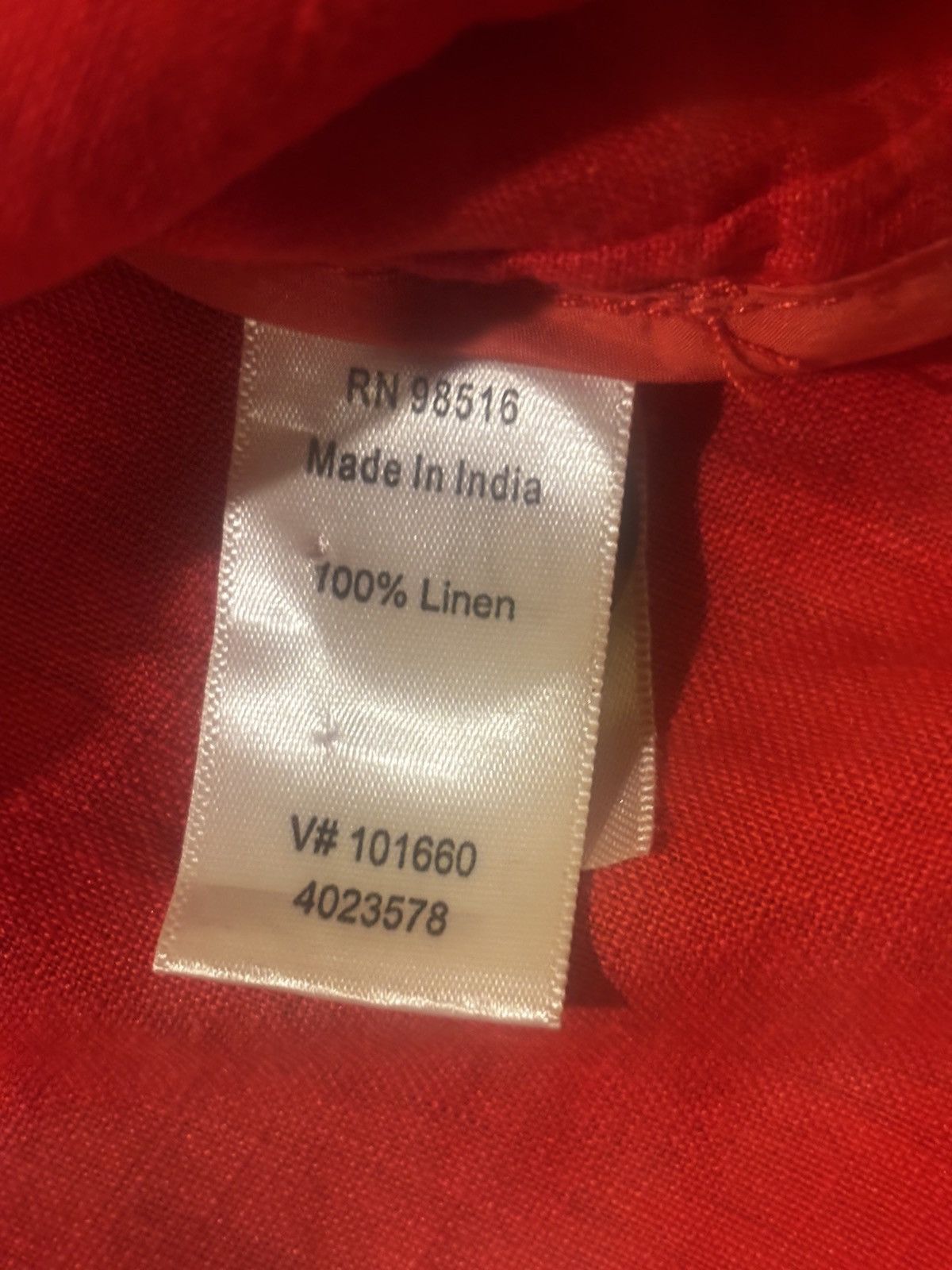 Coldwater Creek Women’s red linen jacket.wj0313 Size M / US 6-8 / IT 42-44 - 4 Thumbnail