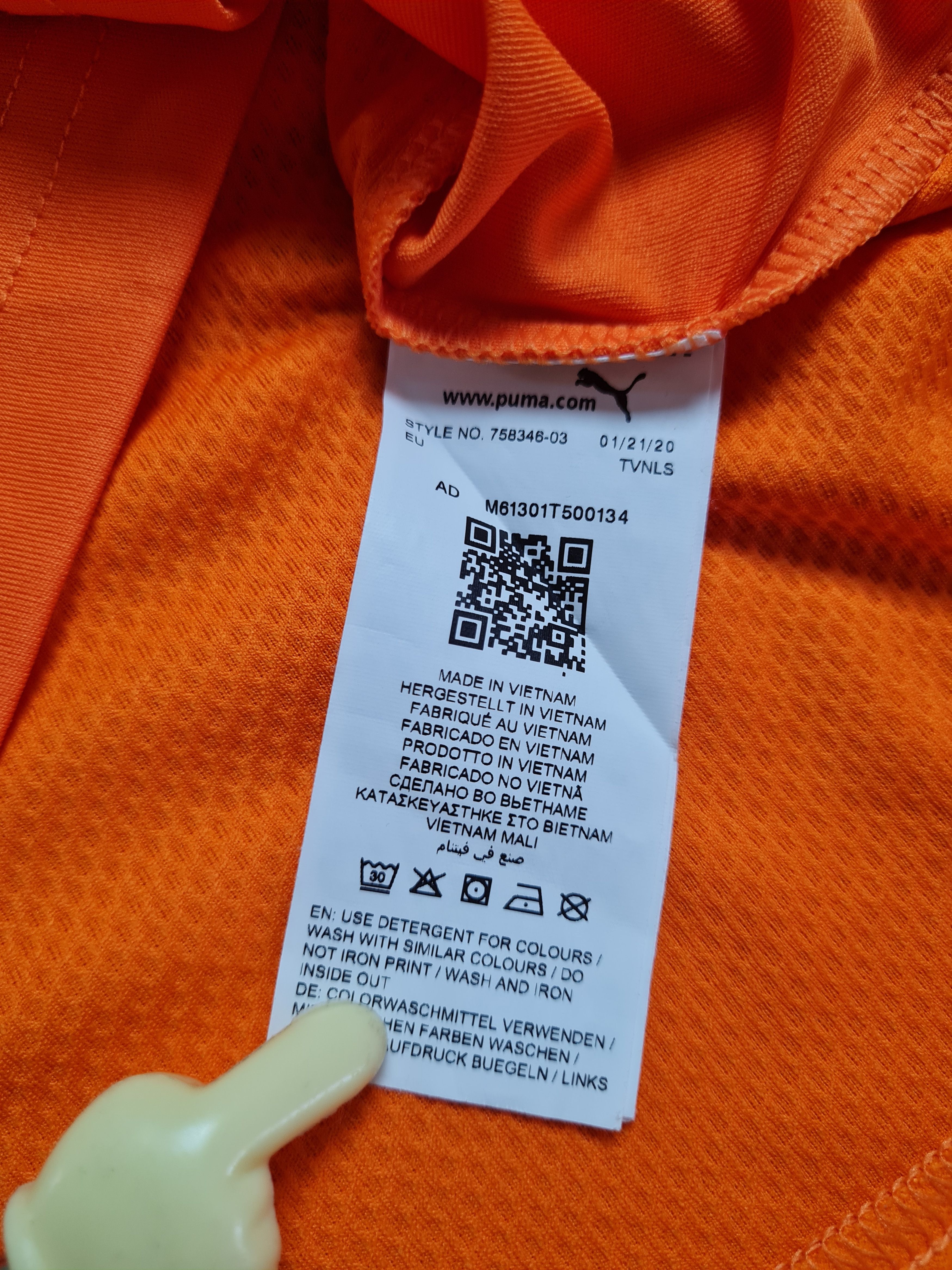 Puma Valencia CF 2020-21 Training Football Shirt Puma Orange Bwin Size US XS / EU 42 / 0 - 10 Thumbnail