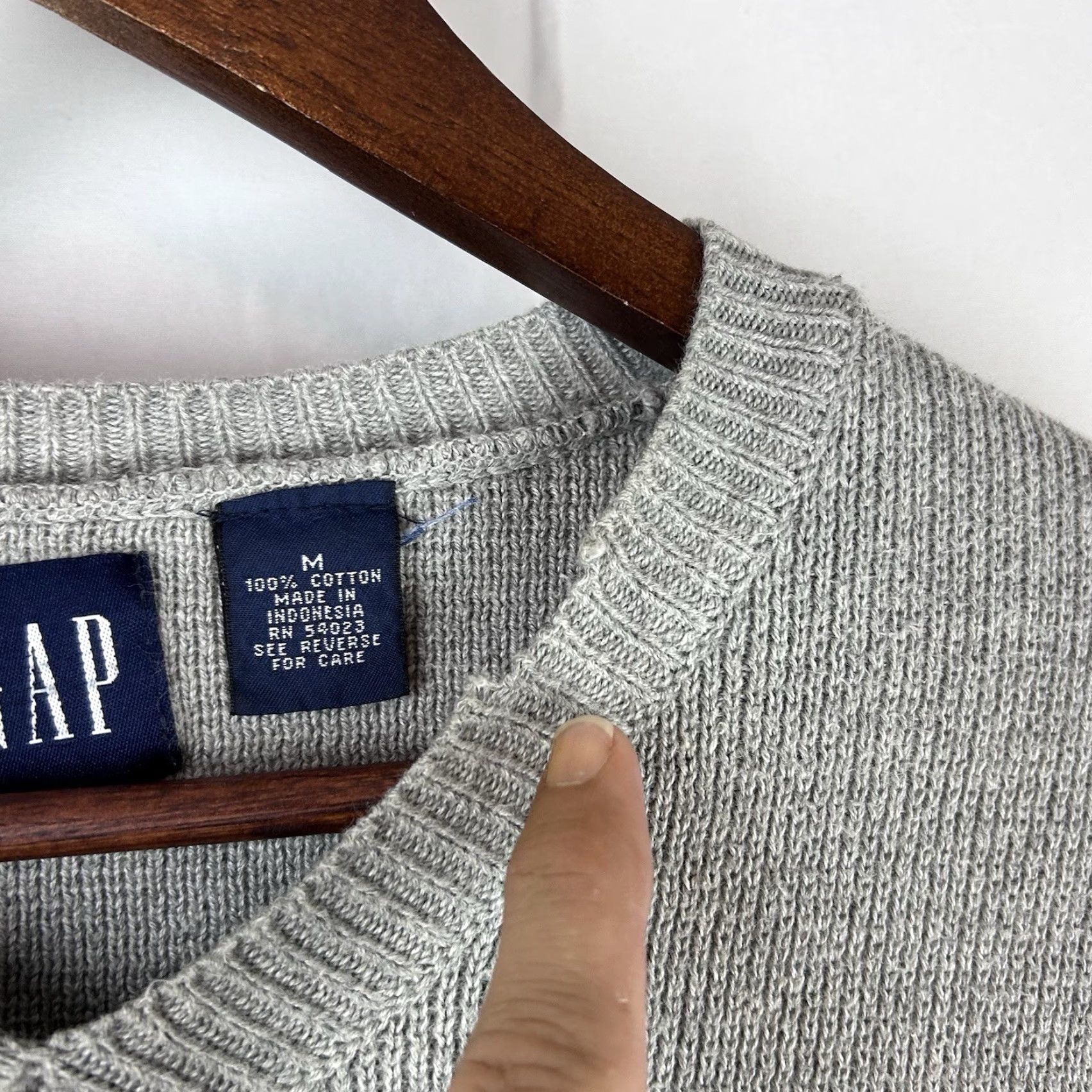 Gap Gap Heavy Knit V Neck Sweater Gray Medium Mens Size US M / EU 48-50 / 2 - 4 Thumbnail
