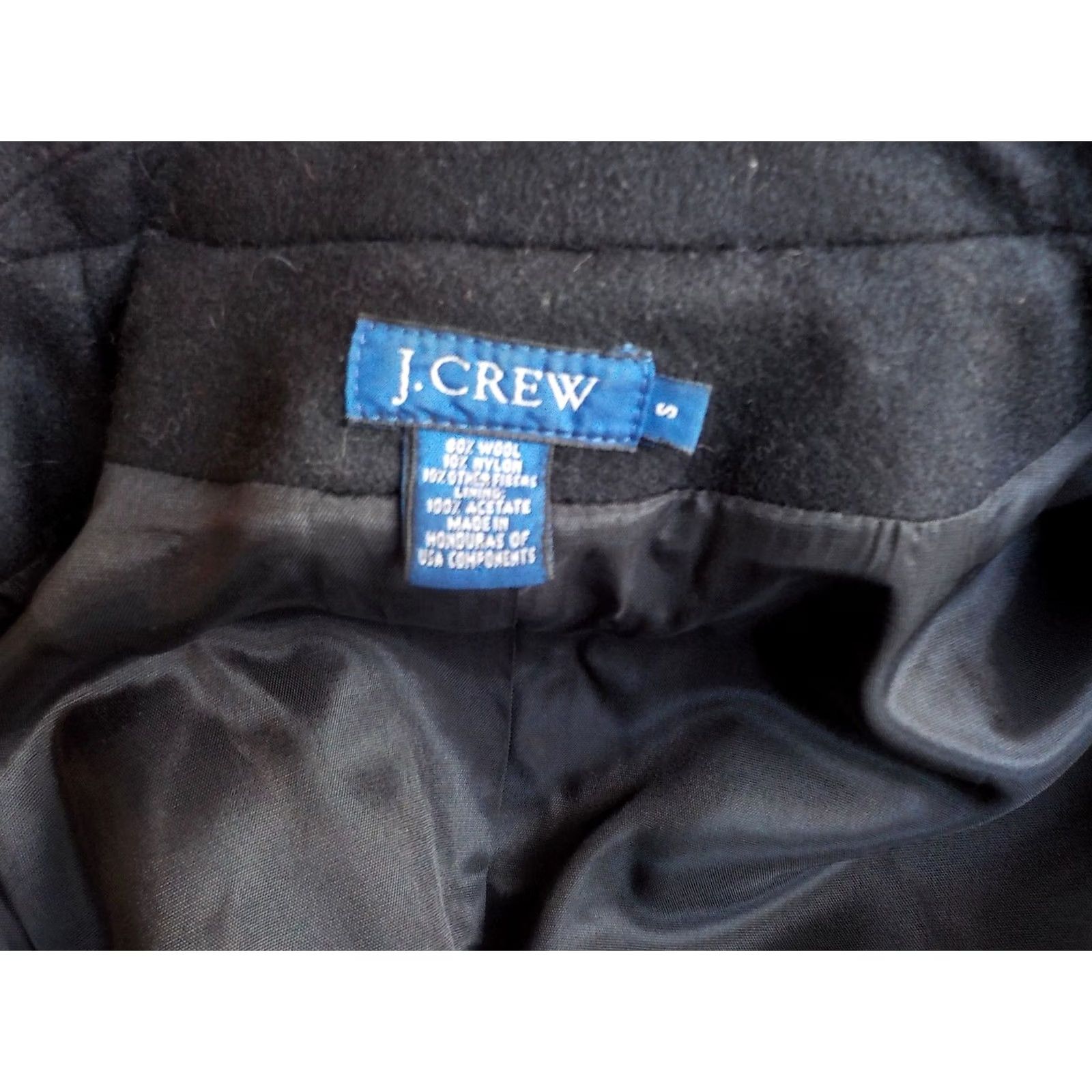 J.Crew J.CREW Full Zipper Jacket Black Wool Blend SZ SMALL Womens Military Jacket Size S / US 4 / IT 40 - 6 Thumbnail