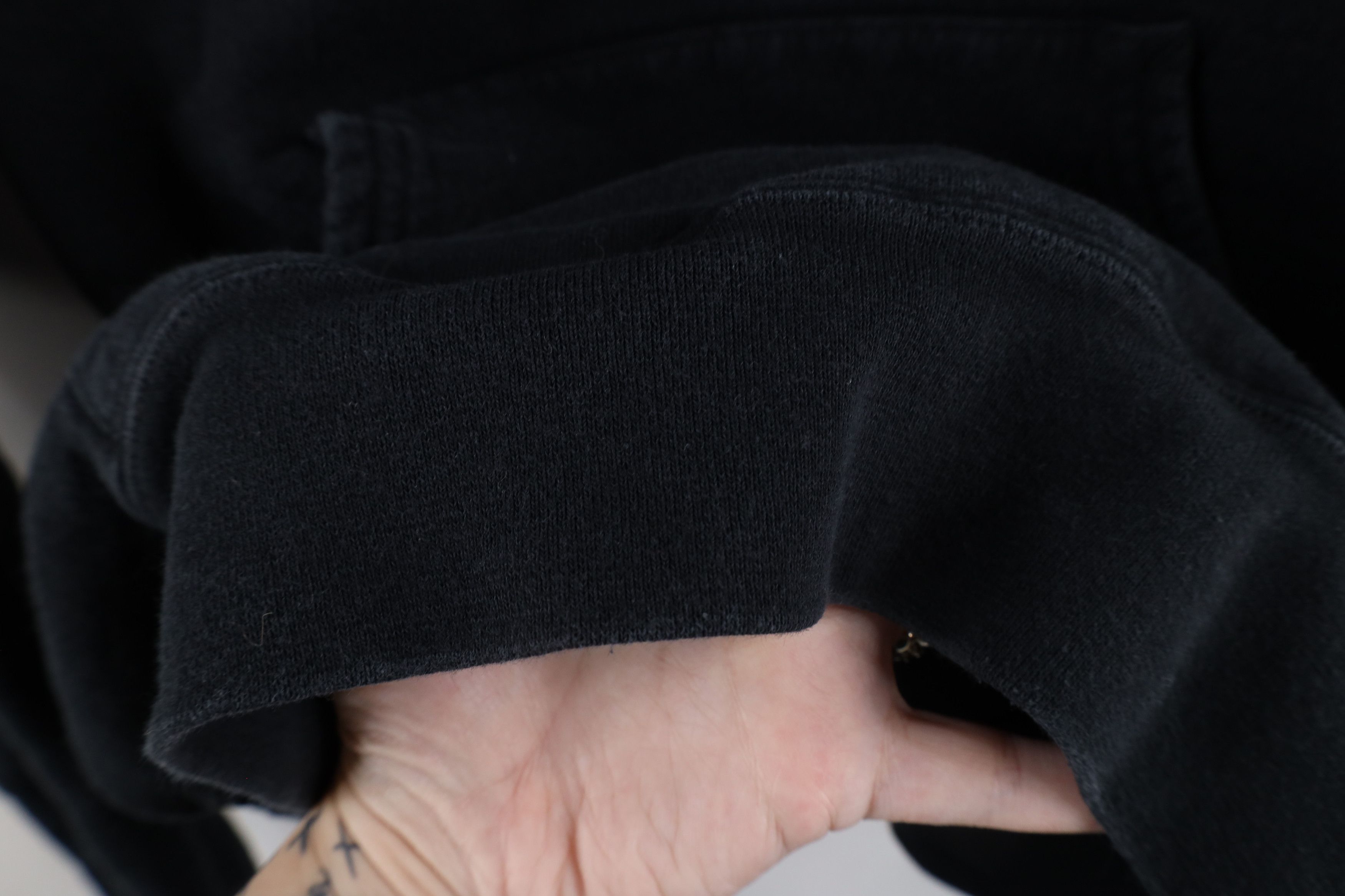 Vintage Vintage 90s Streetwear Heavyweight Hoodie Sweatshirt Black Size US M / EU 48-50 / 2 - 6 Thumbnail