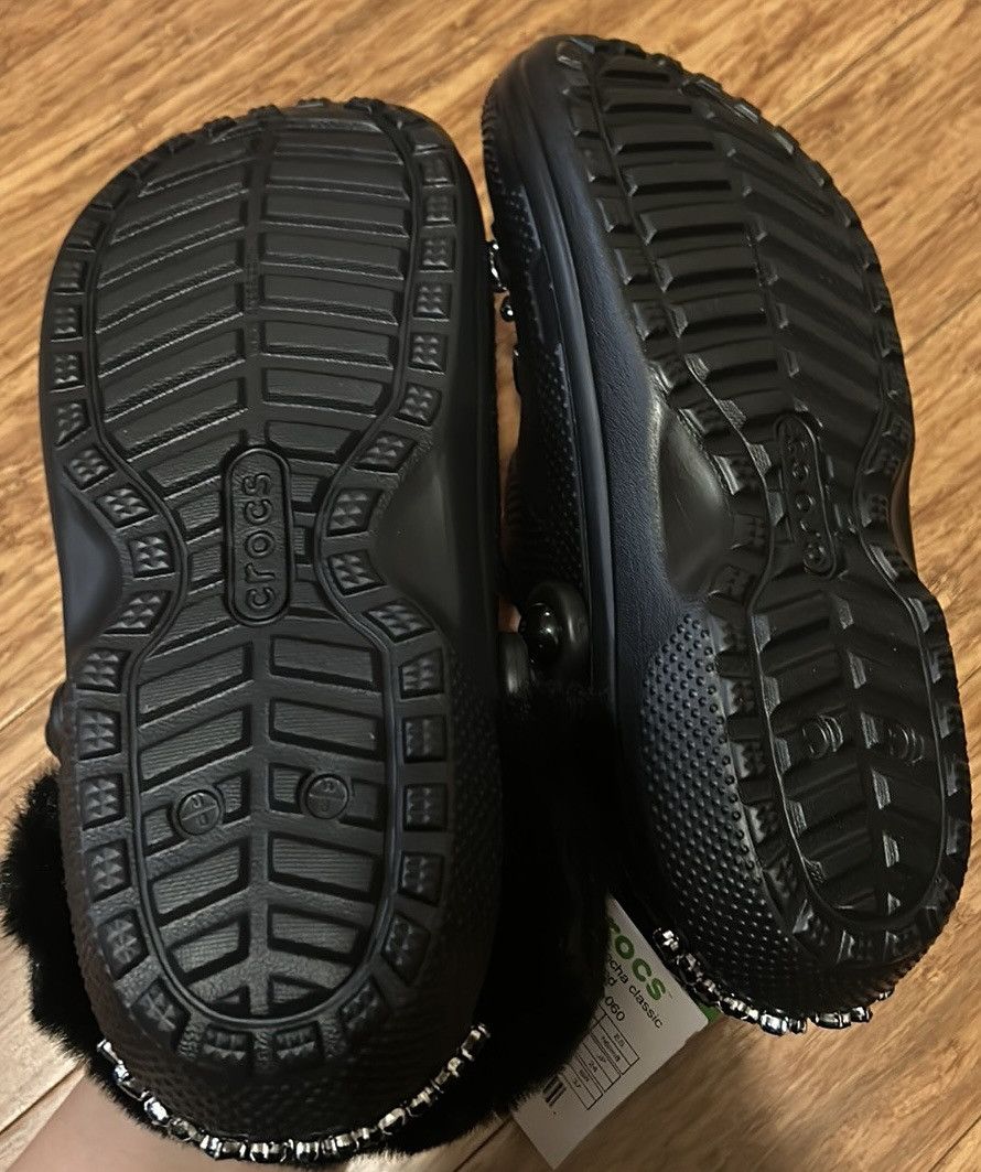 Crocs × Simone Rocha Crocs X Simone Rocha Classic Faux Fur Lined Clog Black Size US 8 / IT 38 - 5 Thumbnail
