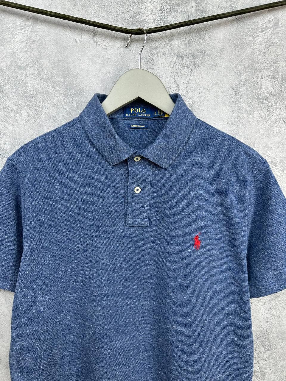 Polo Ralph Lauren Polo Ralph Lauren Polo Shirt Blue Heather Custom Slim Fit SS Size US L / EU 52-54 / 3 - 4 Thumbnail