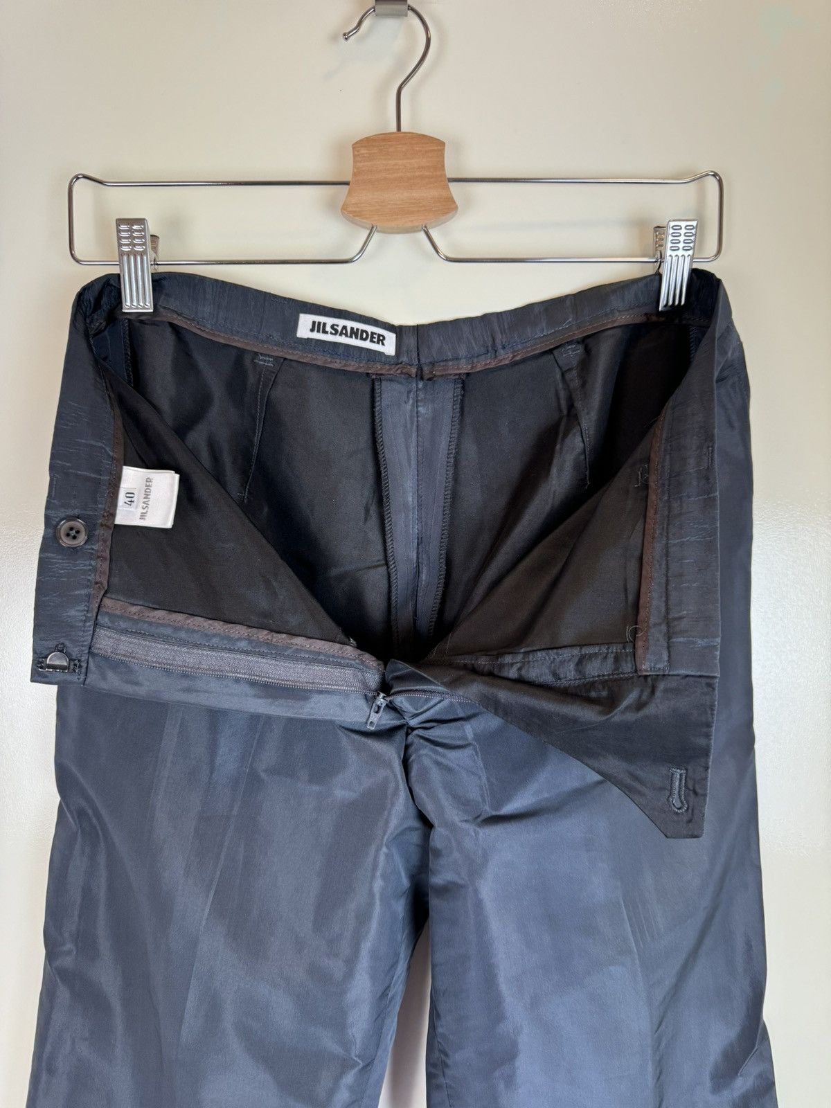 Jil Sander Jil Sander silk blend straight vintage pants trousers S Size 28" / US 6 / IT 42 - 8 Thumbnail