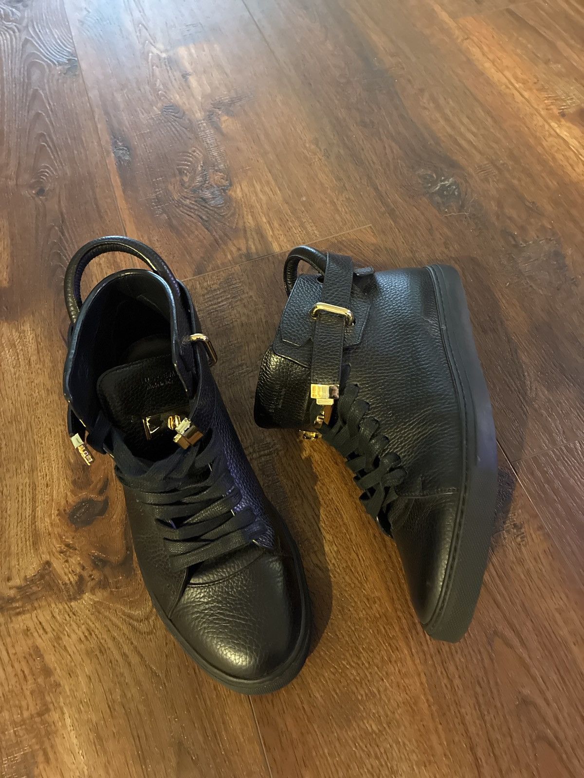 Buscemi Black Leather Buscemi Hi-top sneakers Size US 9 / EU 42 - 3 Thumbnail
