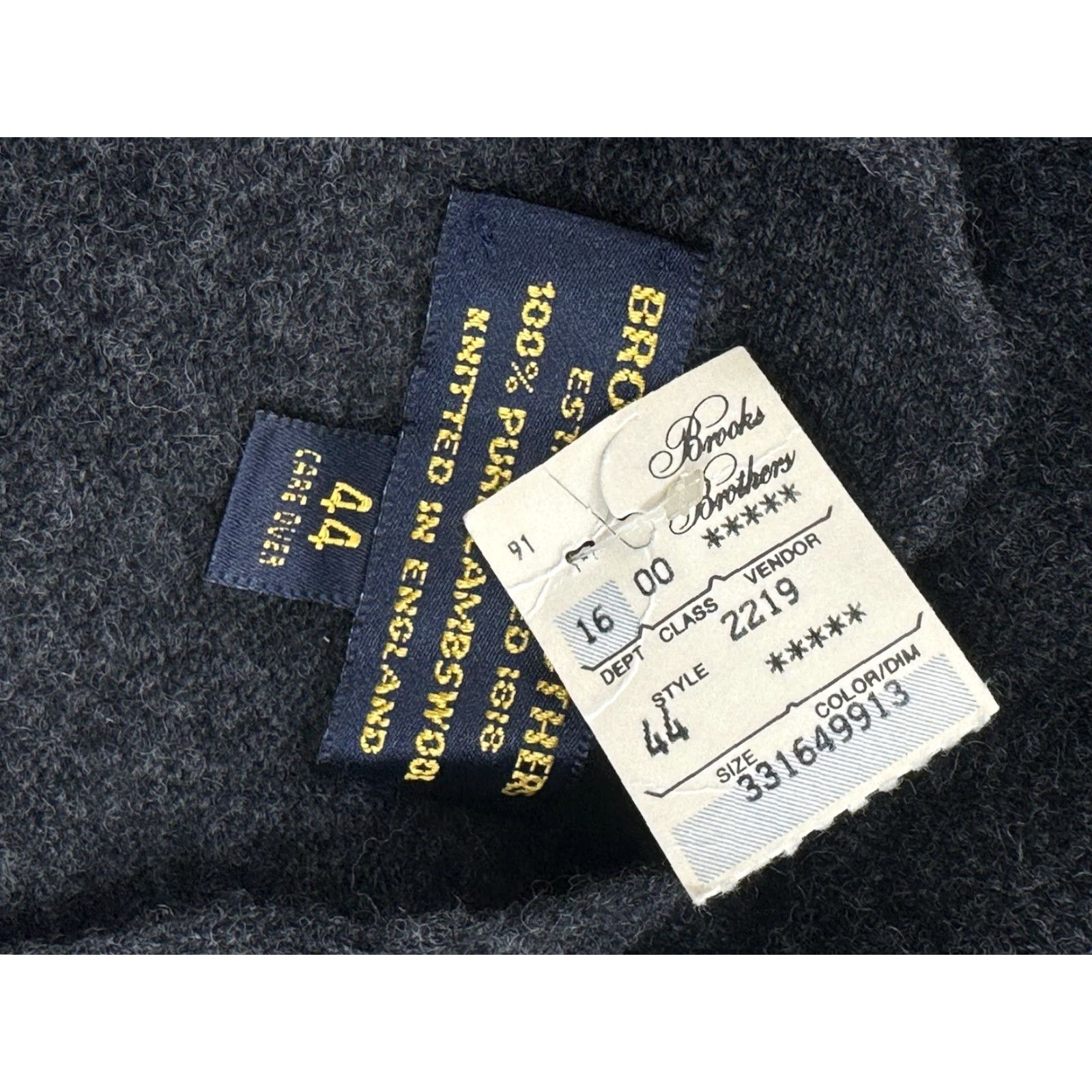 Brooks Brothers BROOKS BROTHERS England Knit Cardigan Vest - NEW w TAG - 44 Wool Lam Size US XXL / EU 58 / 5 - 4 Thumbnail