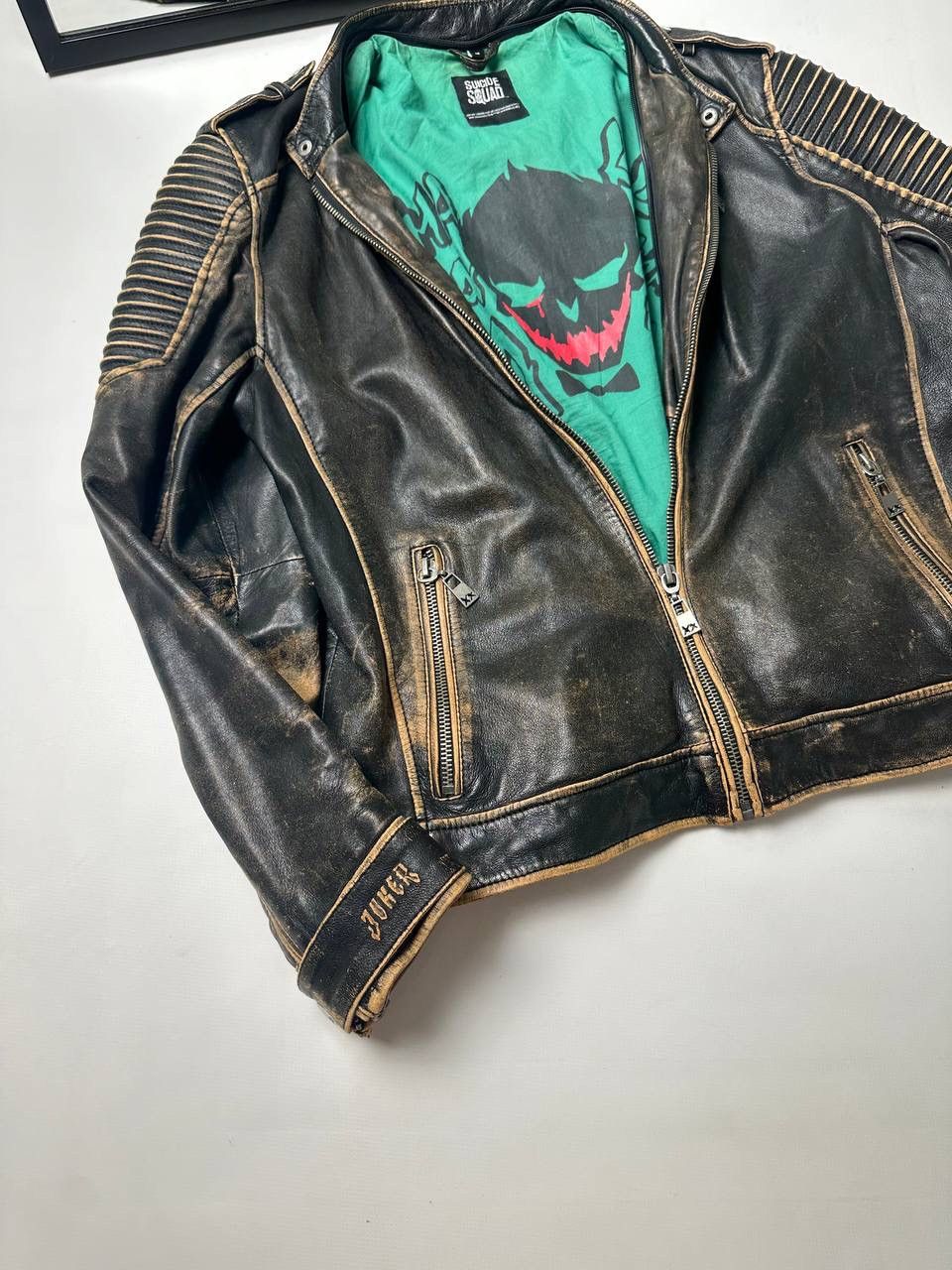 DC Comics 2016s Suicide Squad Joker Leather Jacket Vintage RARE🔥 Size US M / EU 48-50 / 2 - 6 Thumbnail