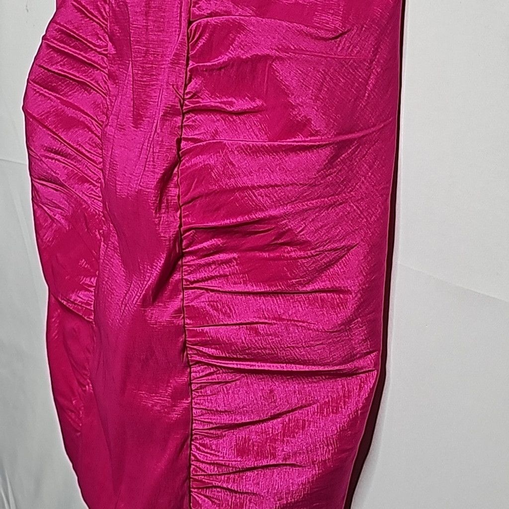 Calvin Klein NWT Calvin Klein shimmer Taffeta fuschia pink ruched dress 6 Size M / US 6-8 / IT 42-44 - 3 Thumbnail