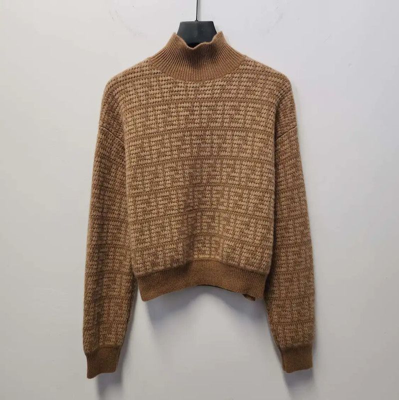 Fendi Fendi Brown Wool Women's Sweater 0089 Size S / US 4 / IT 40 - 1 Thumbnail